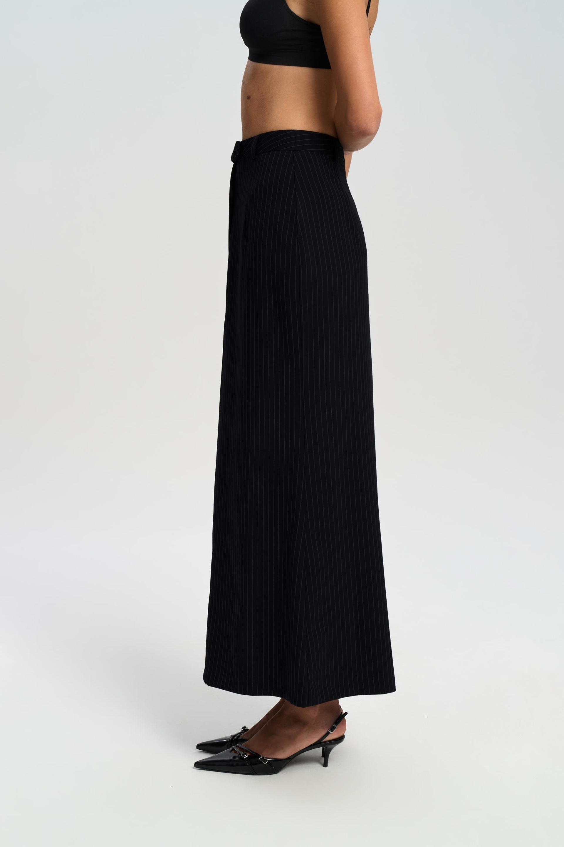 Bruno Striped Black Skirt