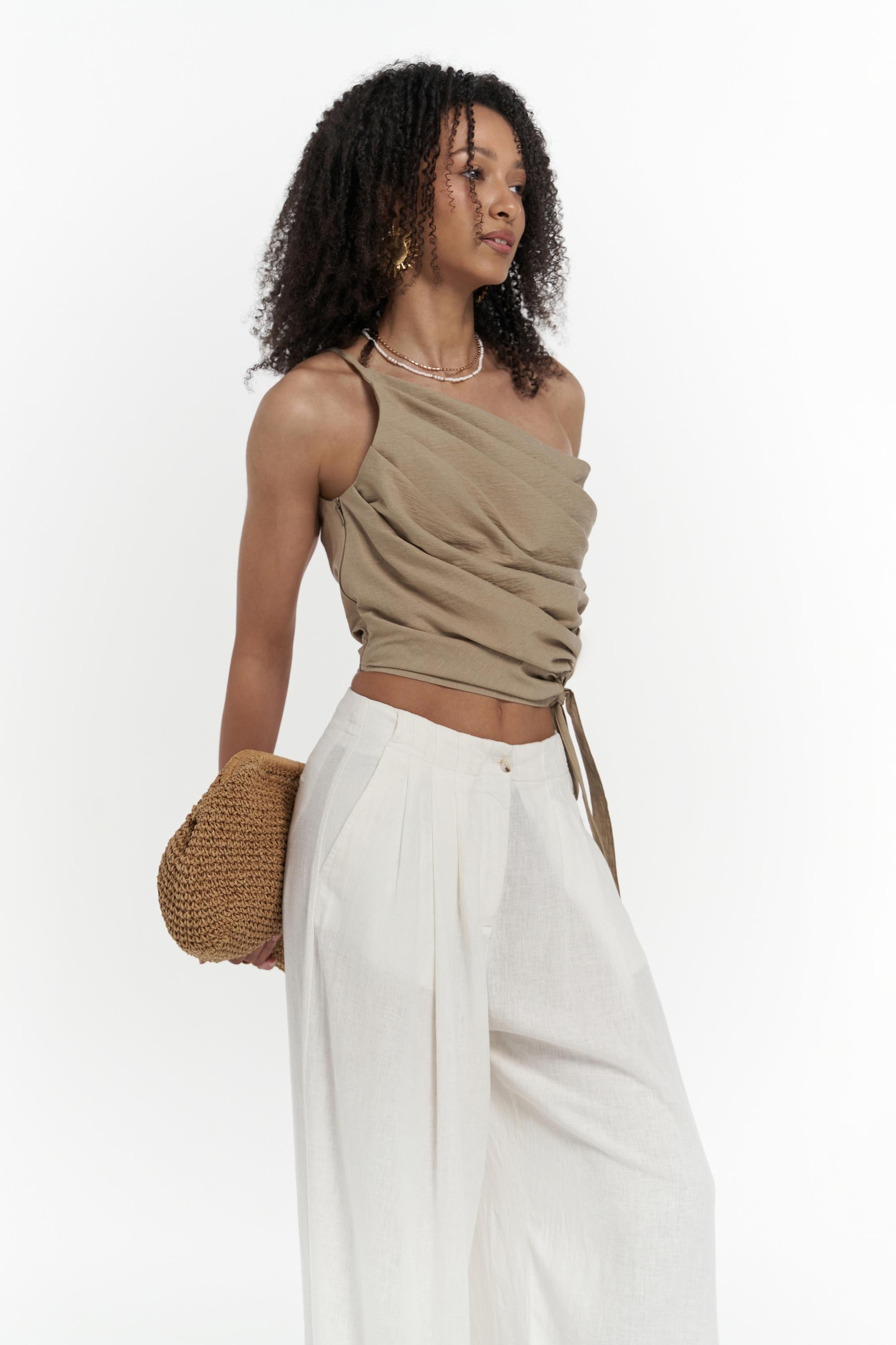 Calista Bağlamalı Vizon Crop