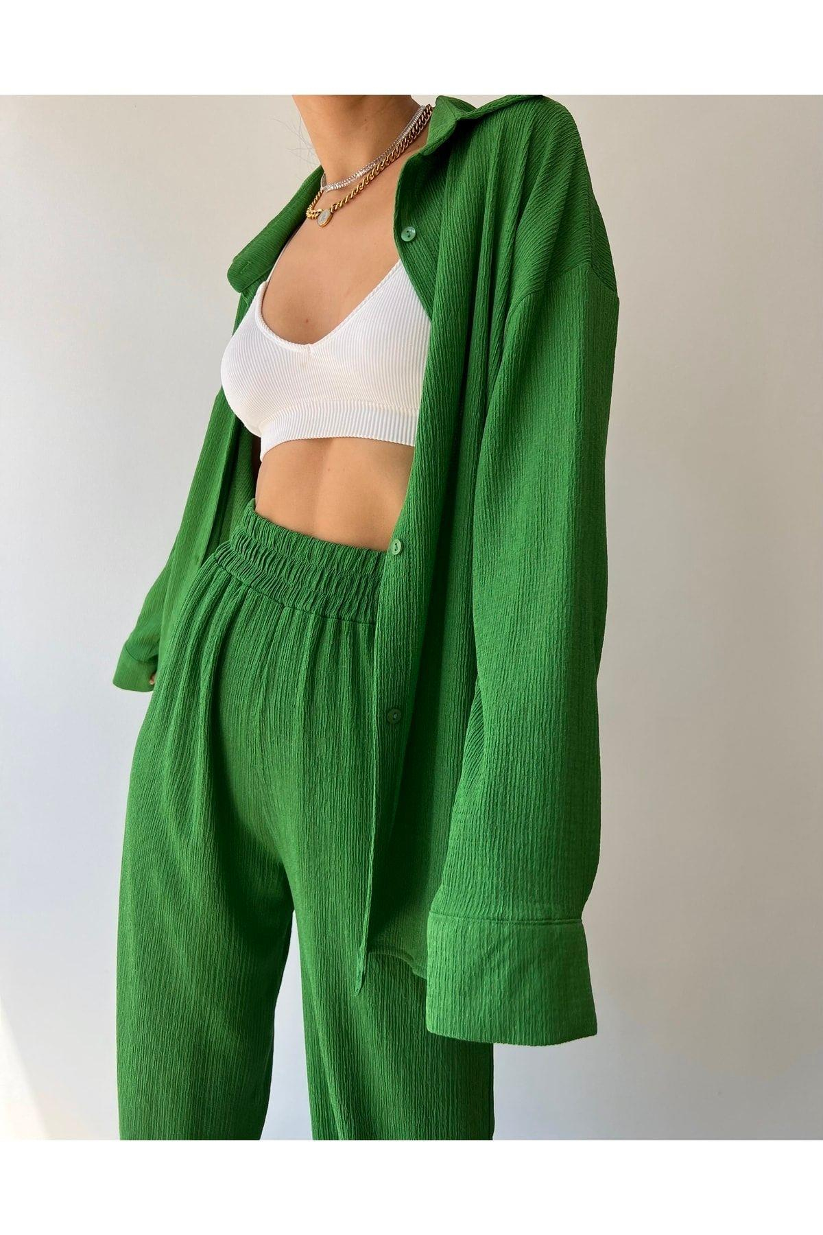 Mai Capri Green Knit Two Piece Set