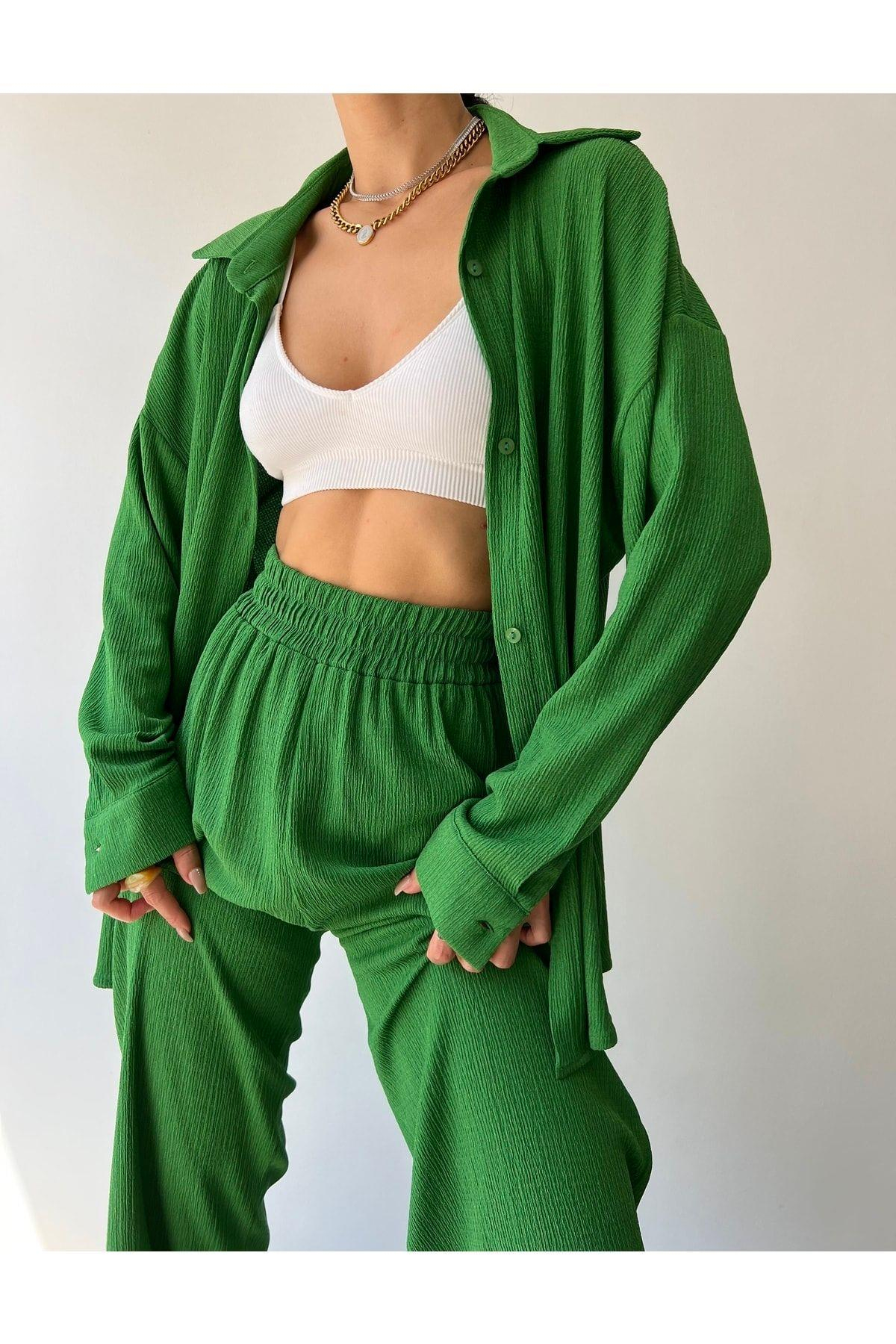 Mai Capri Green Knit Two Piece Set
