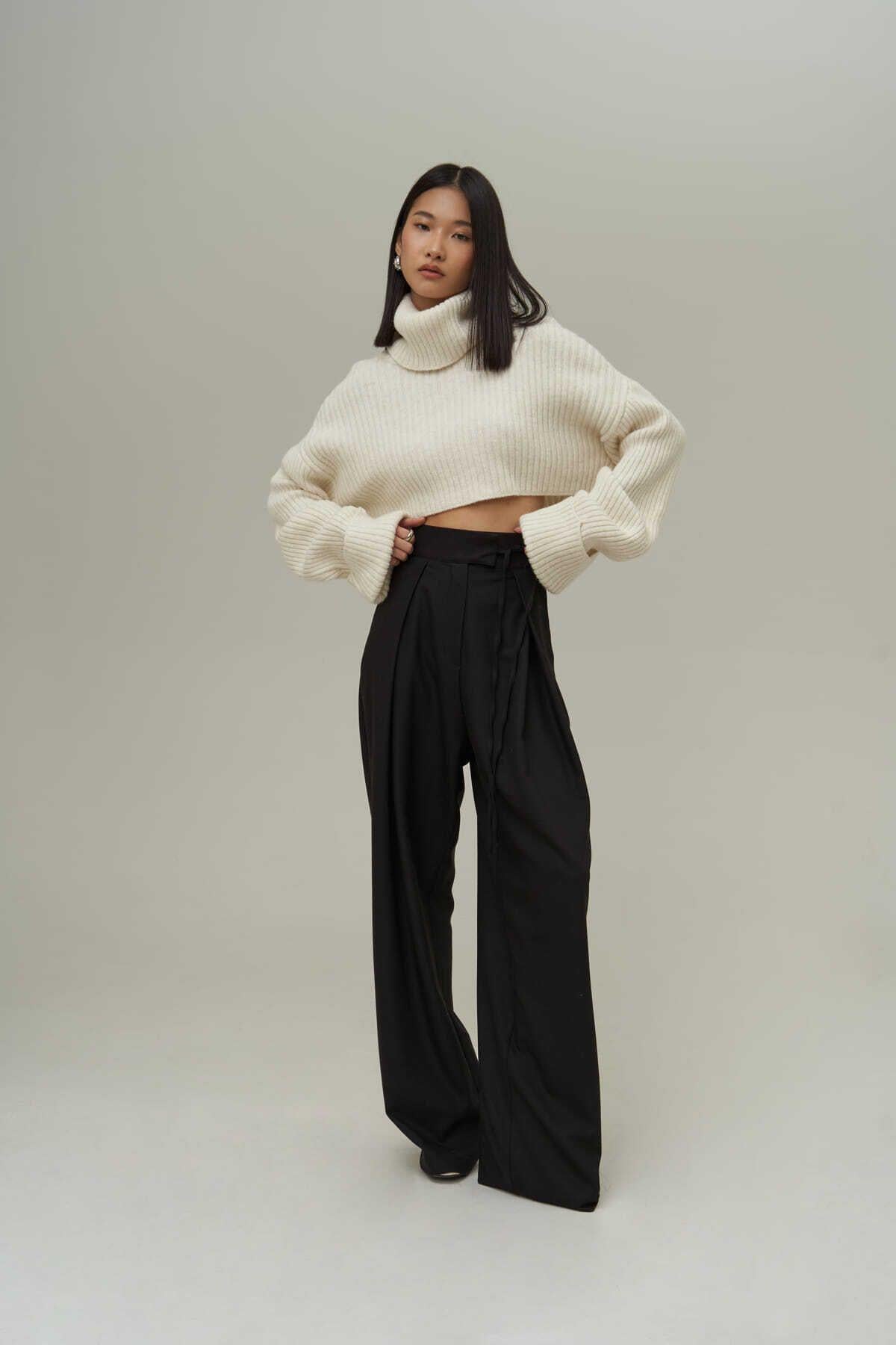Mai Carmen Palazzo Black Trousers