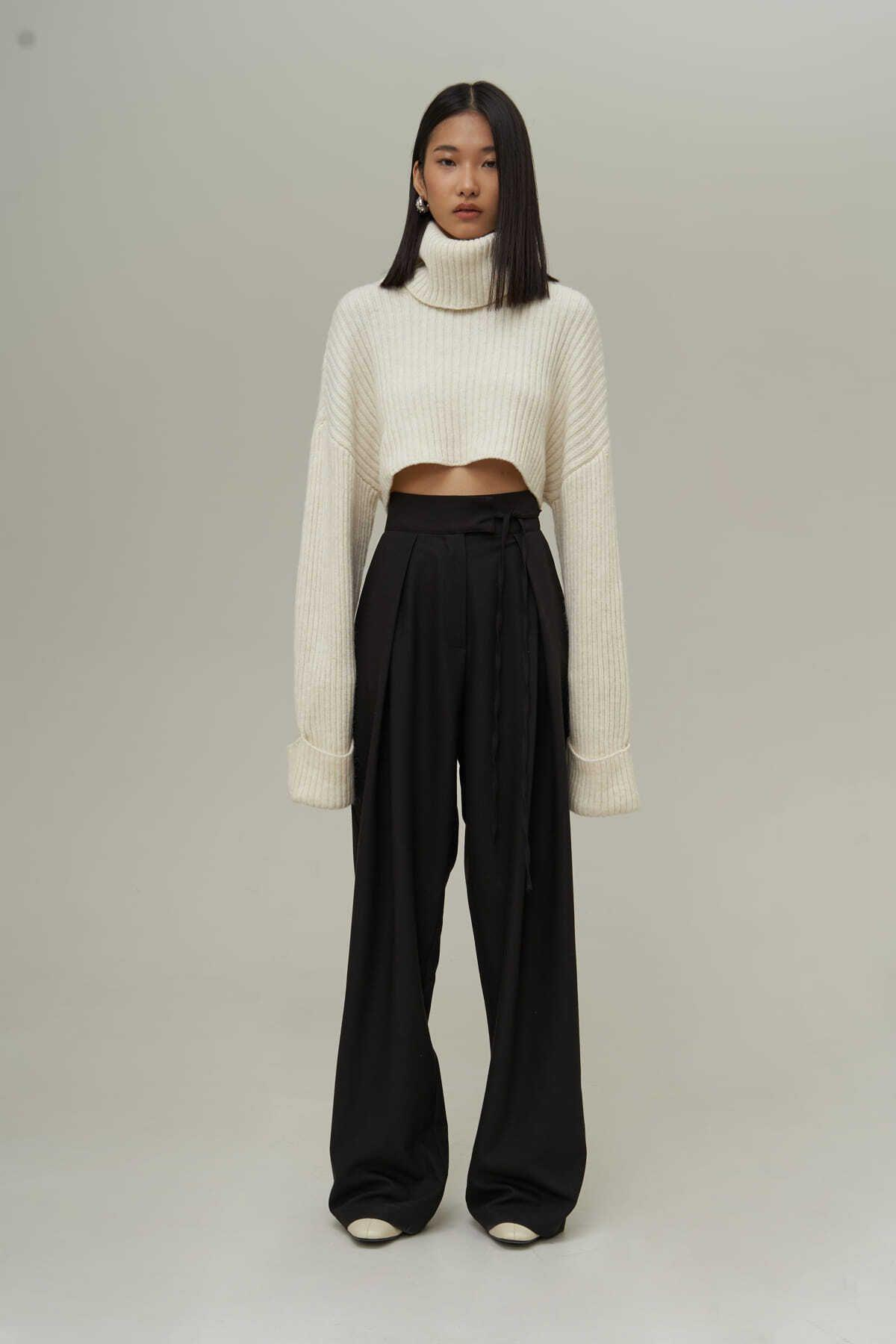 Mai Carmen Palazzo Black Trousers