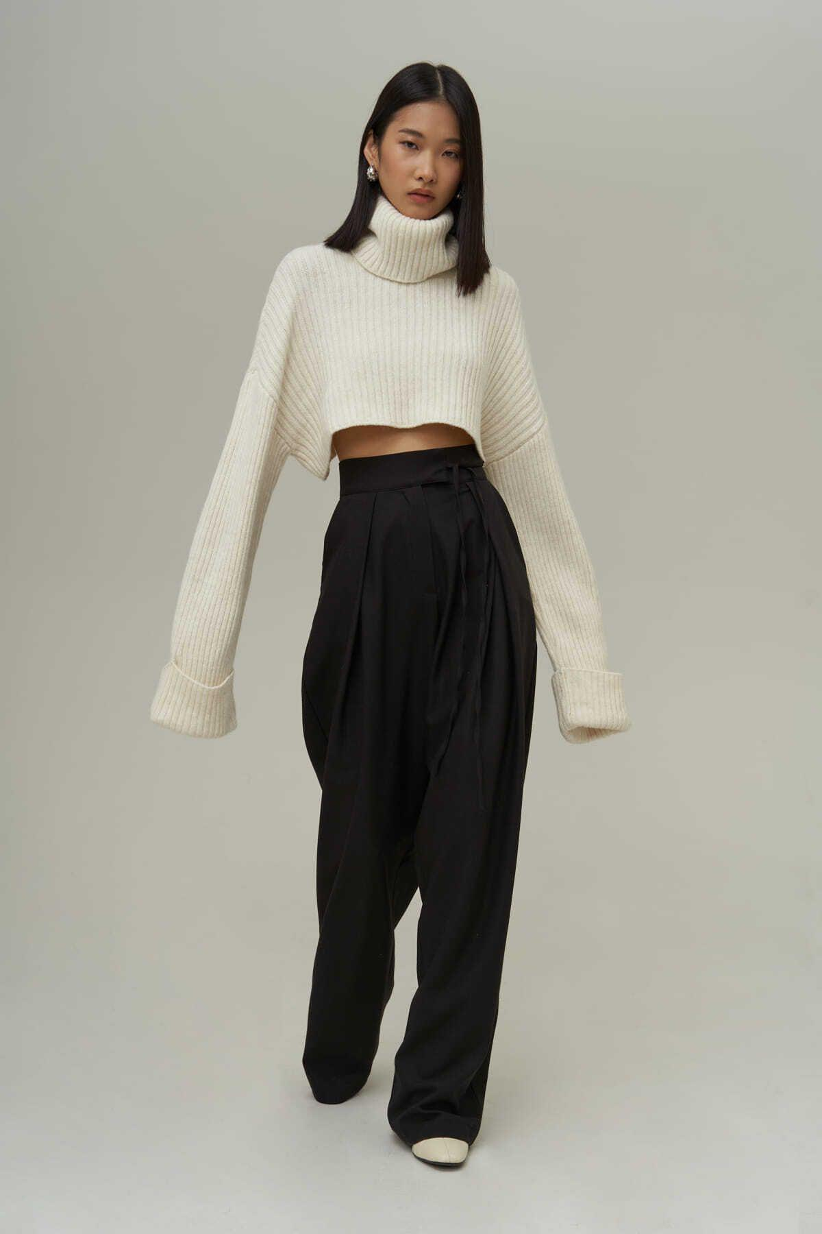 Mai Carmen Palazzo Black Trousers