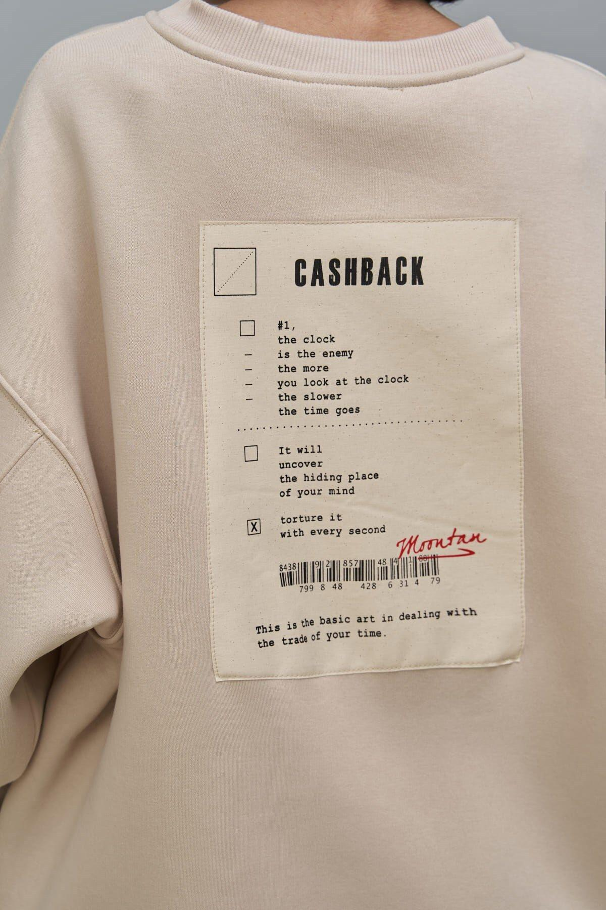 Cashback Beige Oversize Sweatshirt