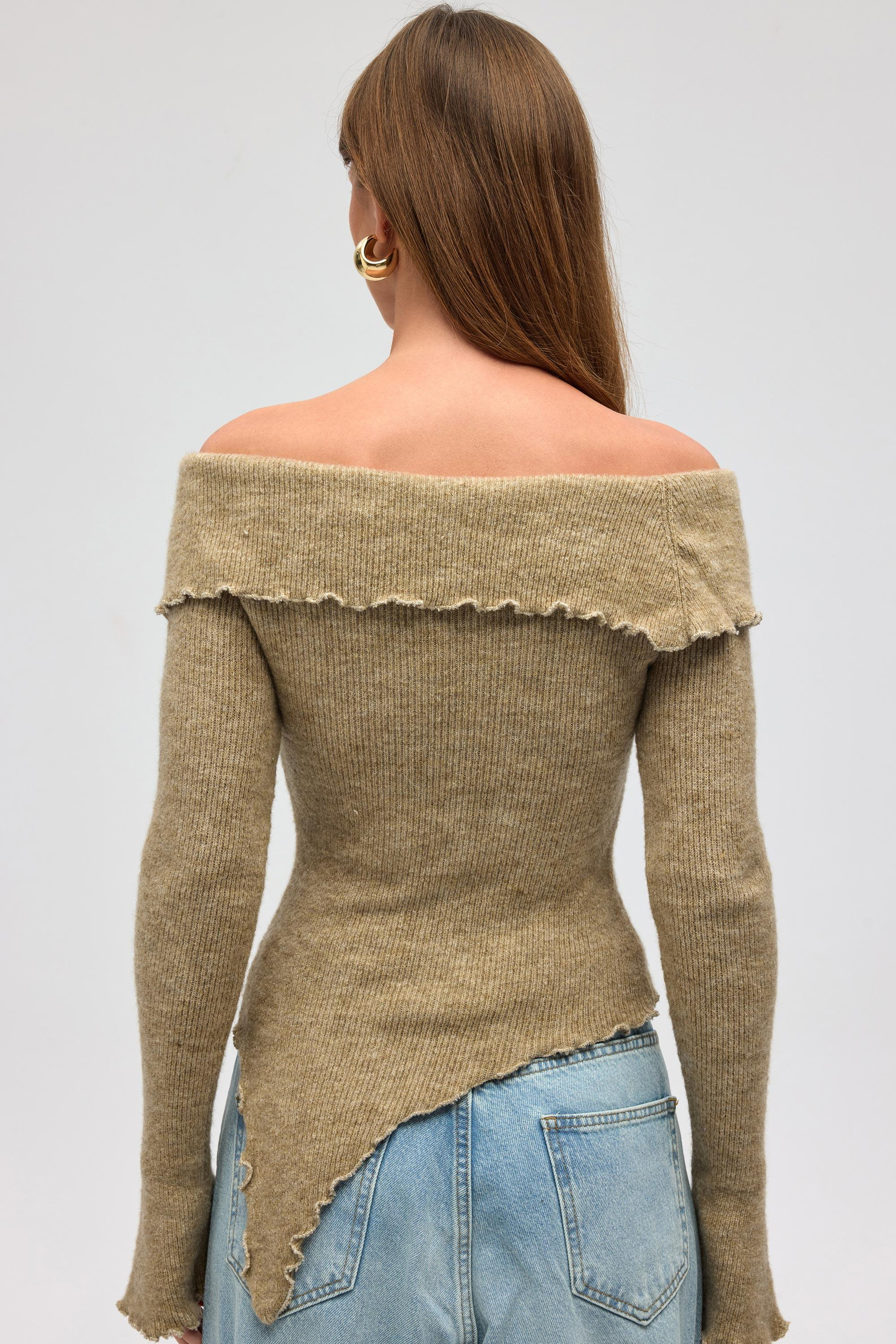 Casica Carmen Yaka Vizon Triko Kazak