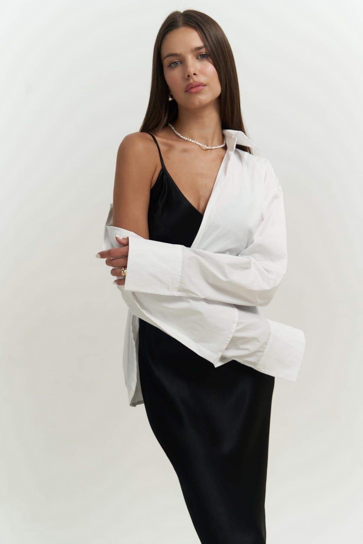 Coline İp Detaylı Beyaz Gömlek