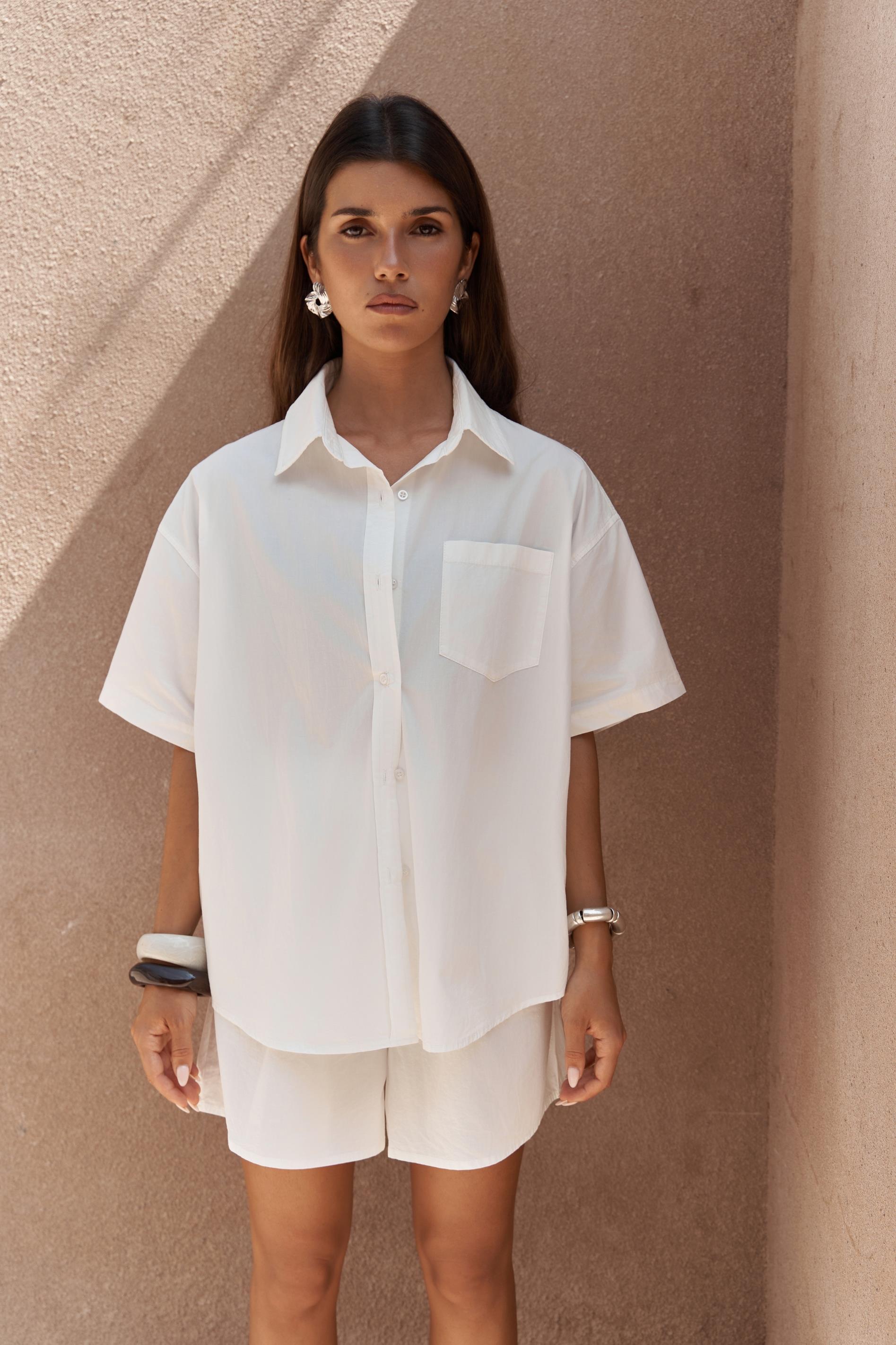 Corfu Ekru Gömlek Şort Takım