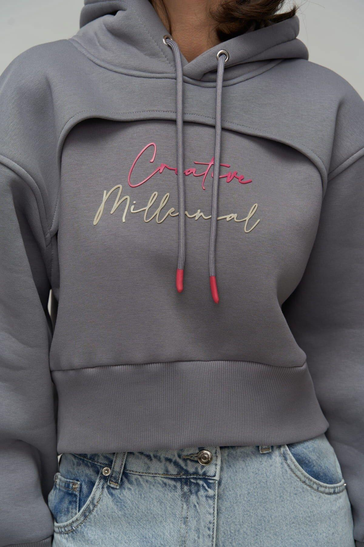 Creative Smoke Crop Sweatshirt