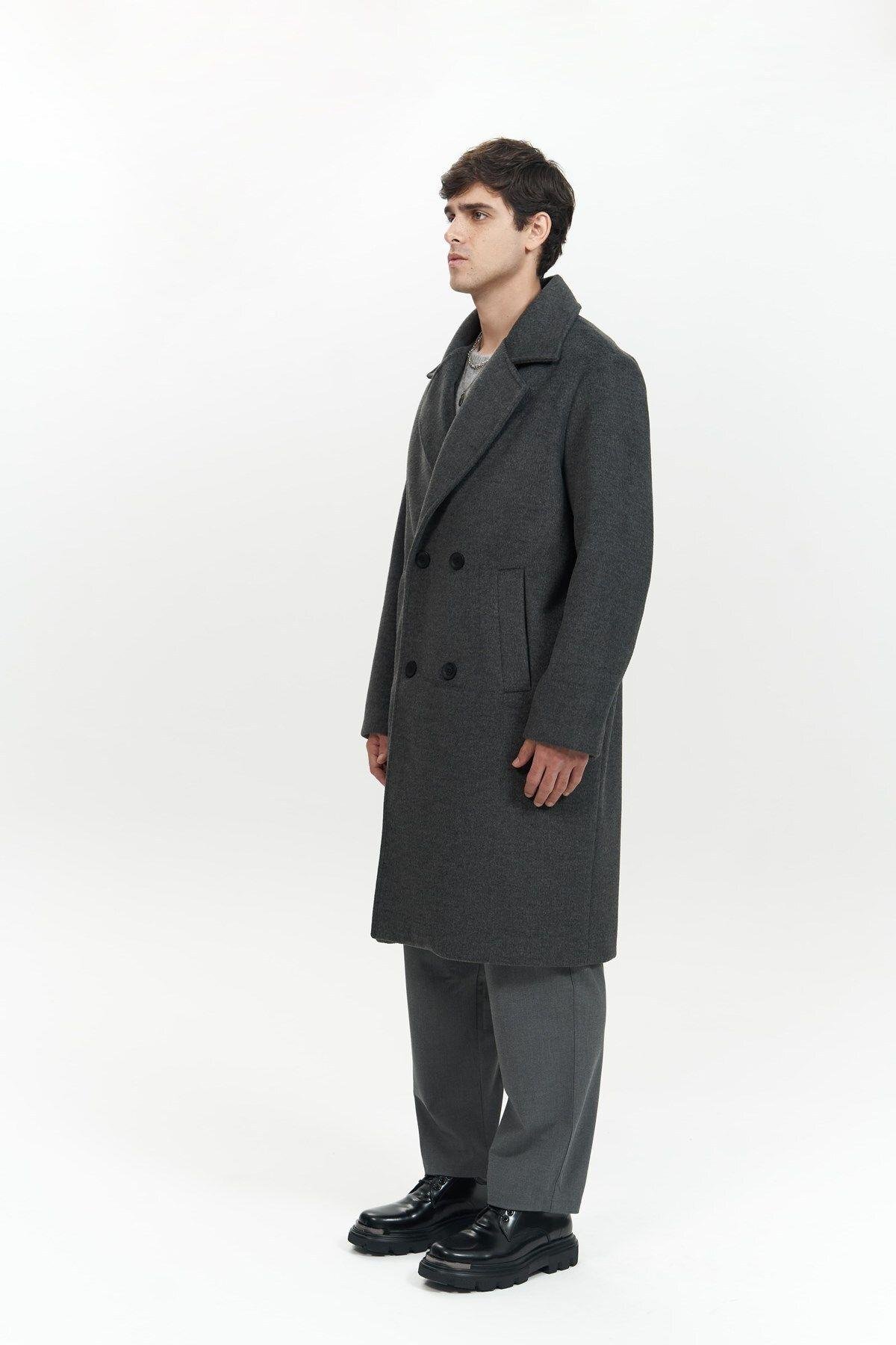 Darian Men's Anthracite Long Coat