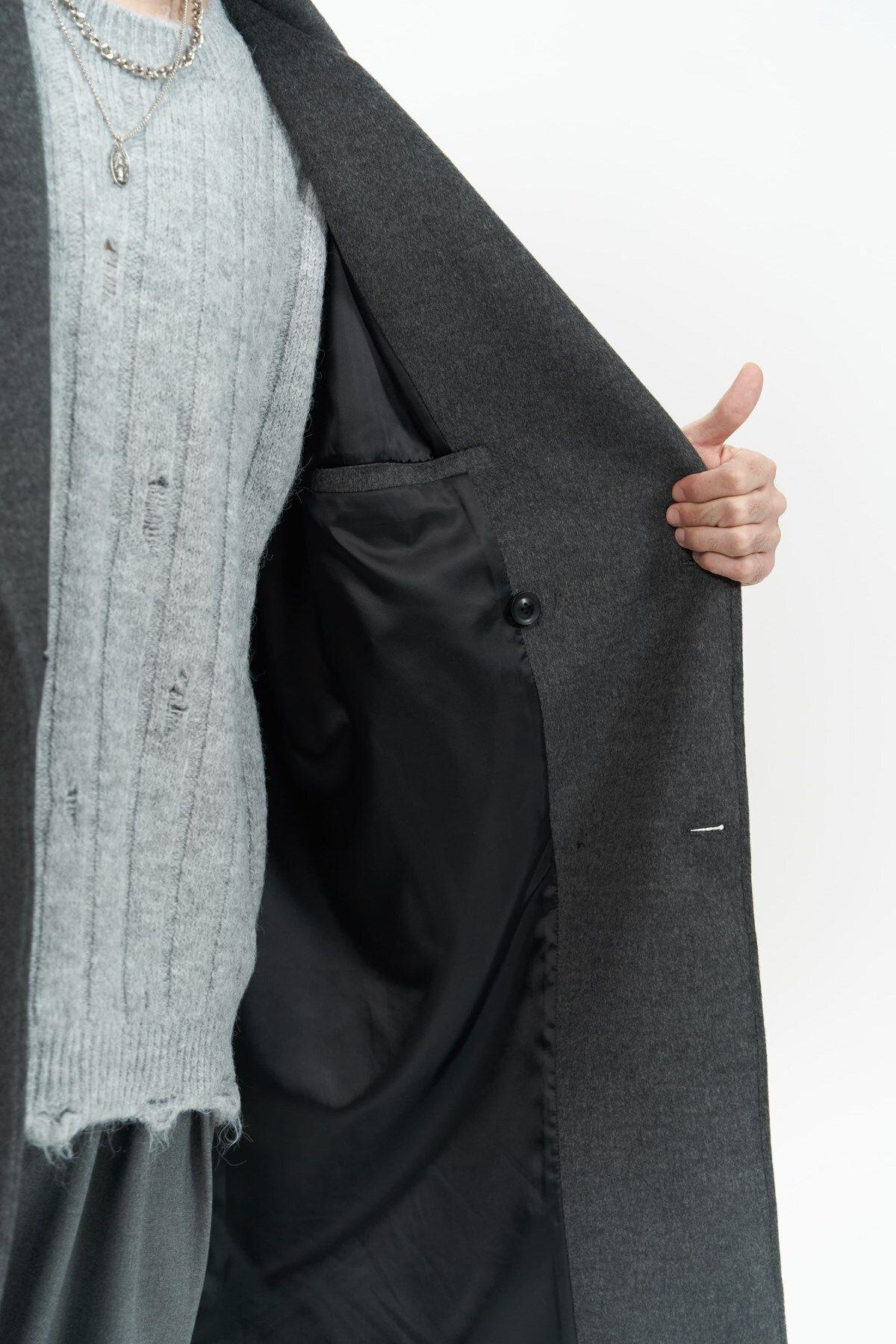 Darian Men's Anthracite Long Coat