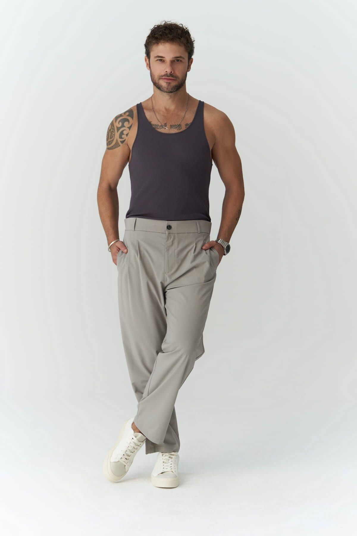 Declan Men's Gray Trousers