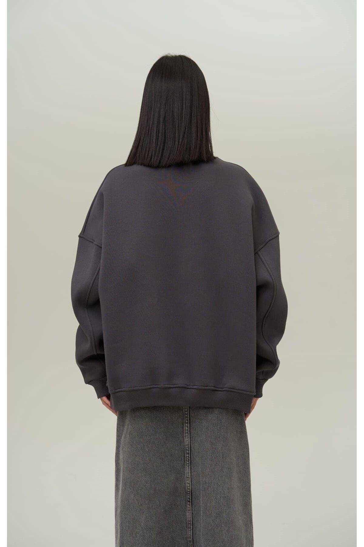 Mai Collection Demain Anthracite Oversize Sweatshirt