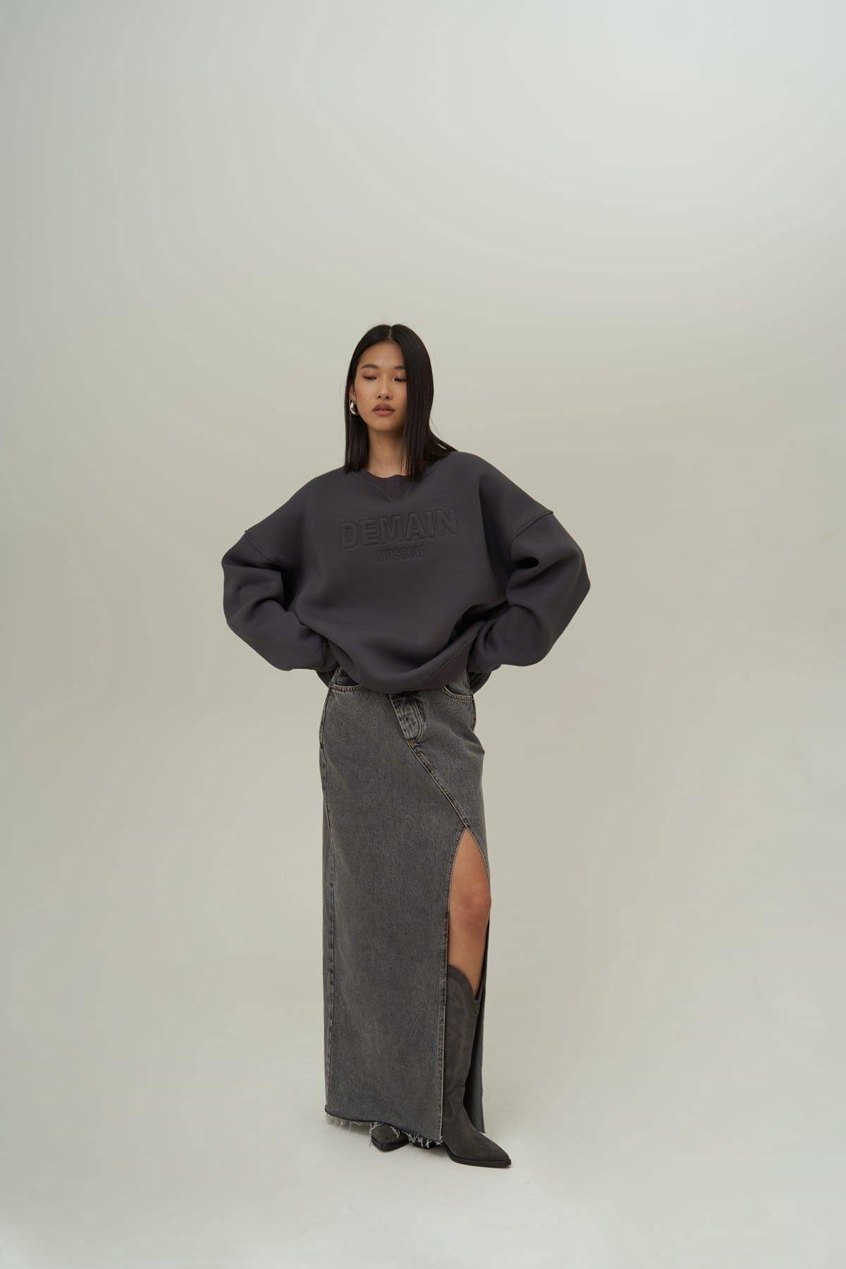 Mai Collection Demain Anthracite Oversize Sweatshirt