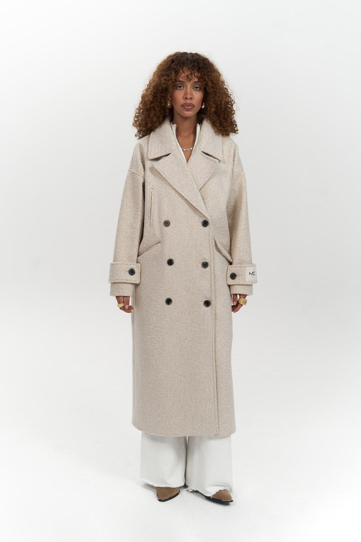 Denny Beige Oversize Coat
