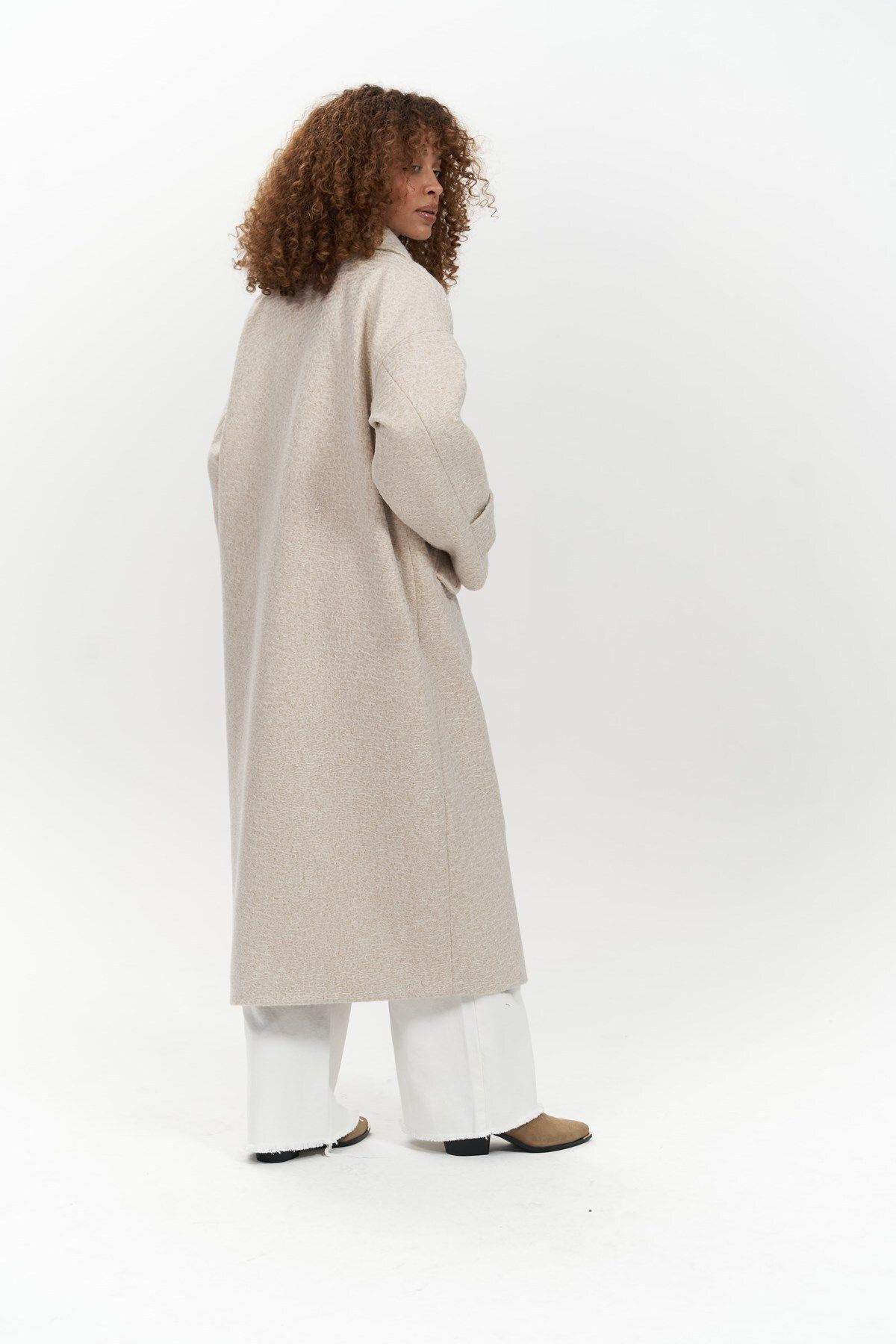 Denny Beige Oversize Coat