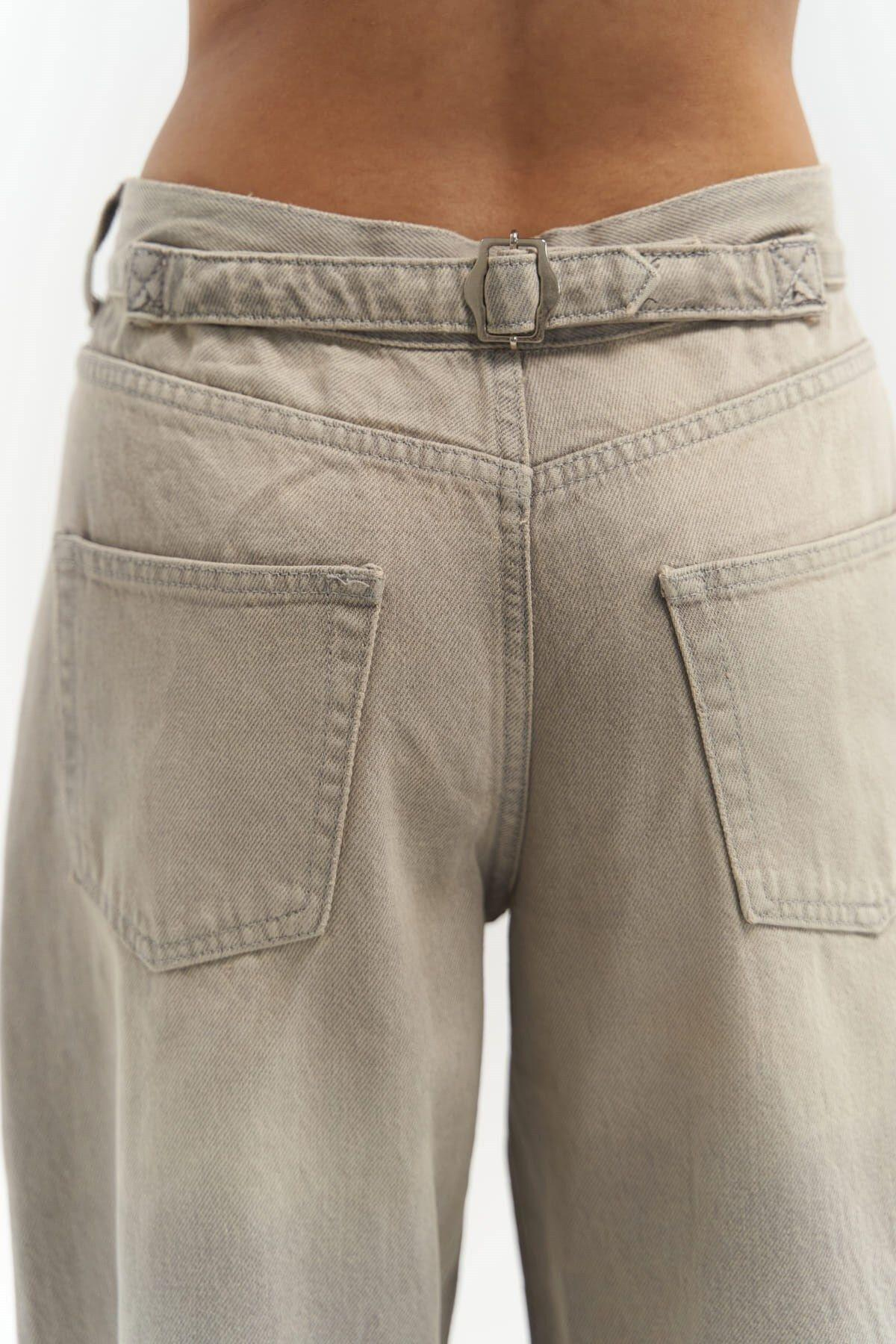 Dex Dark Green Jeans with Ripped Detail 