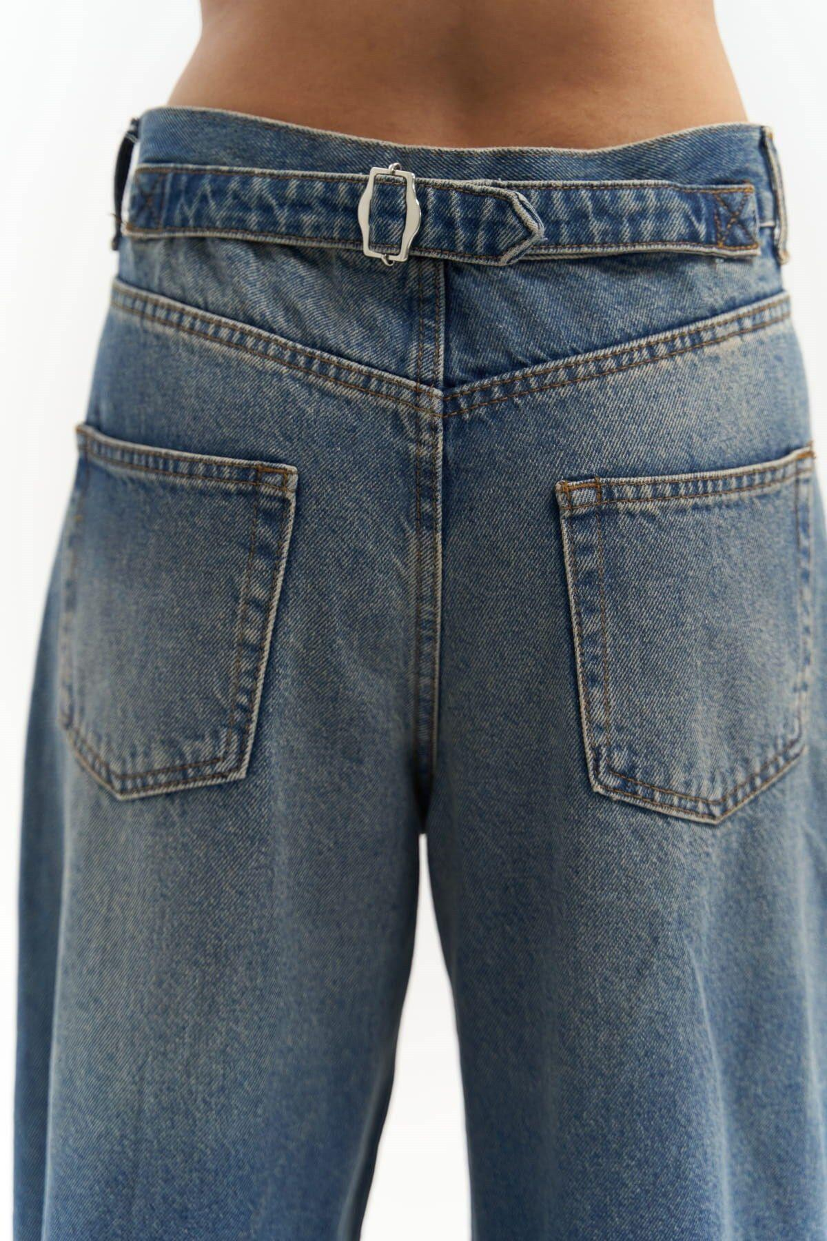 Dex Yırtık Detay Koyu Mavi Jean Pantolon