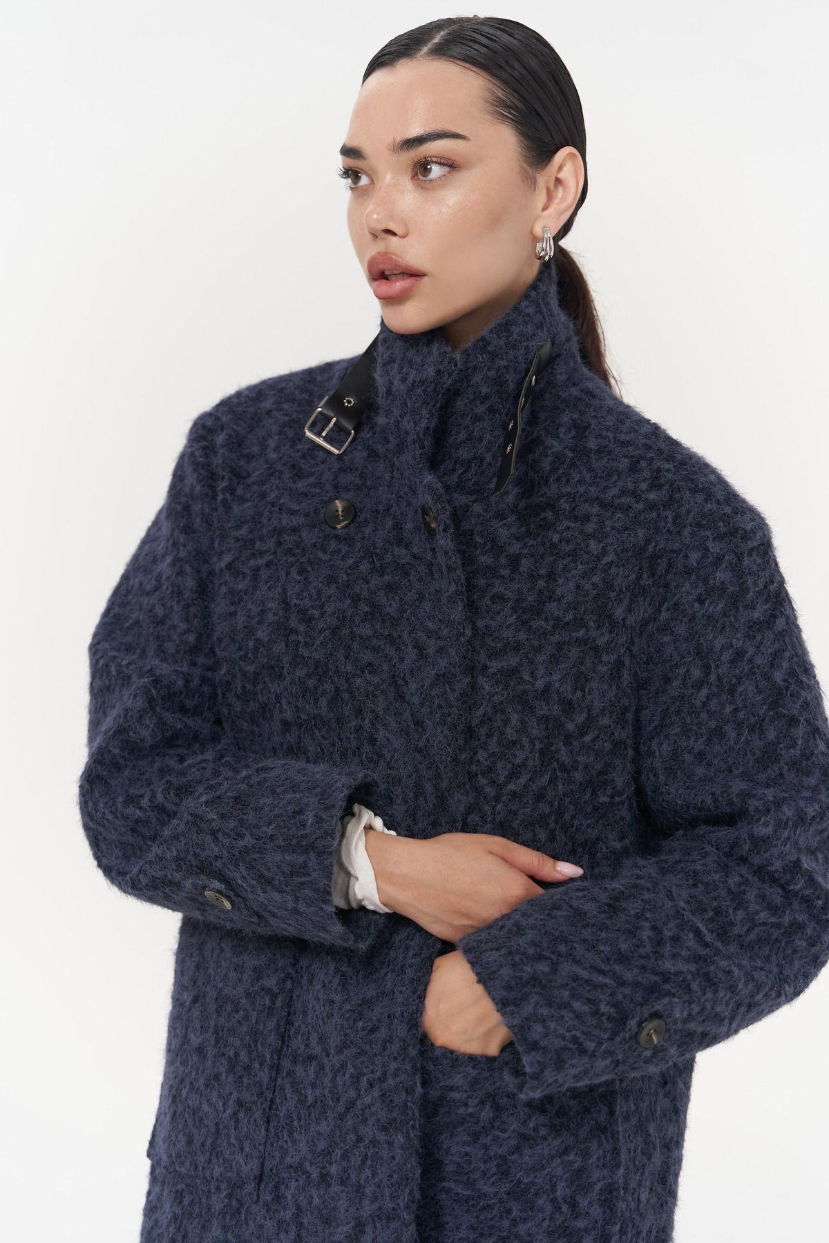Diana Navy Blue Long Coat