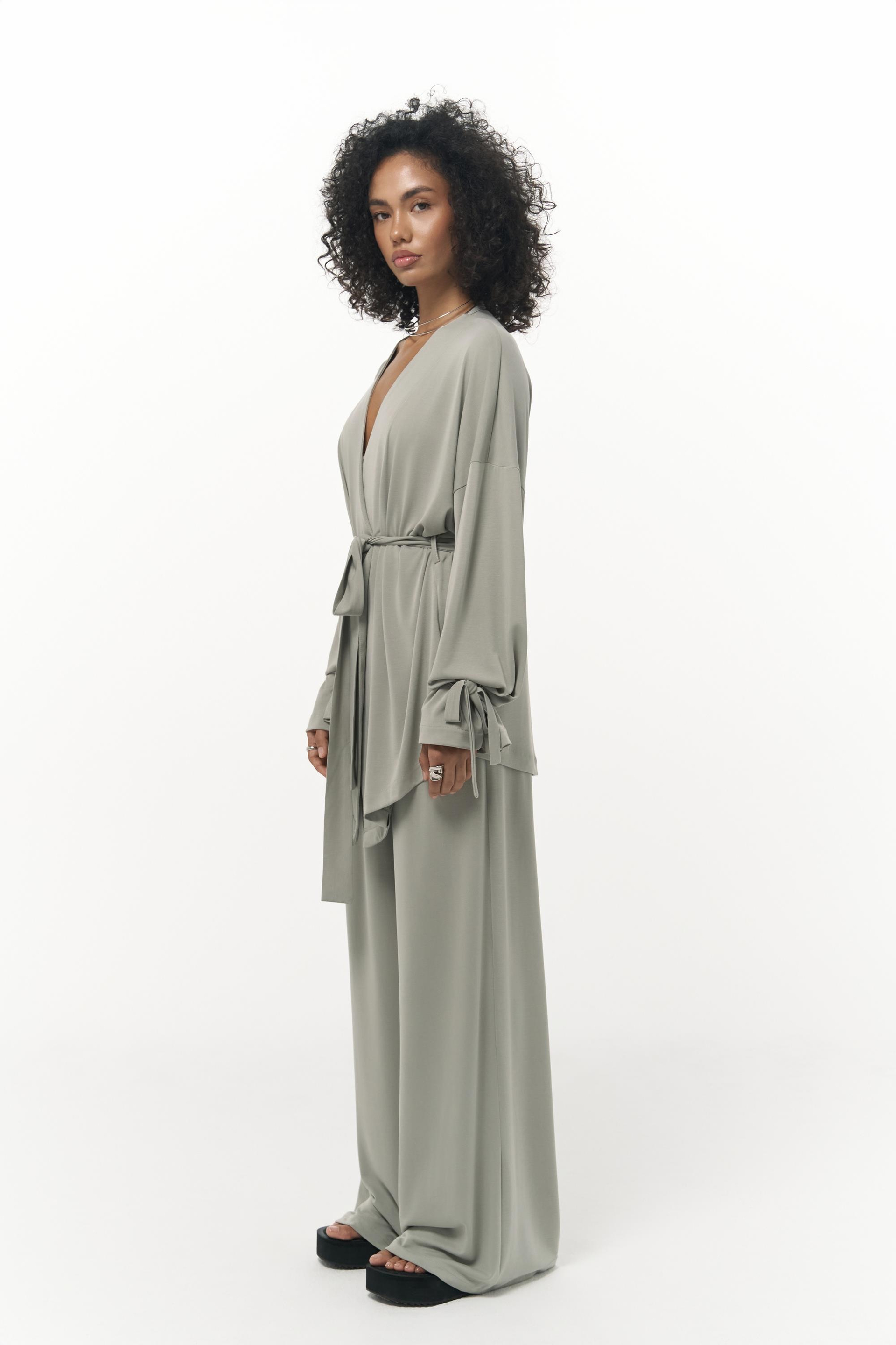Donna Kimono Pantolon Mint Takım 