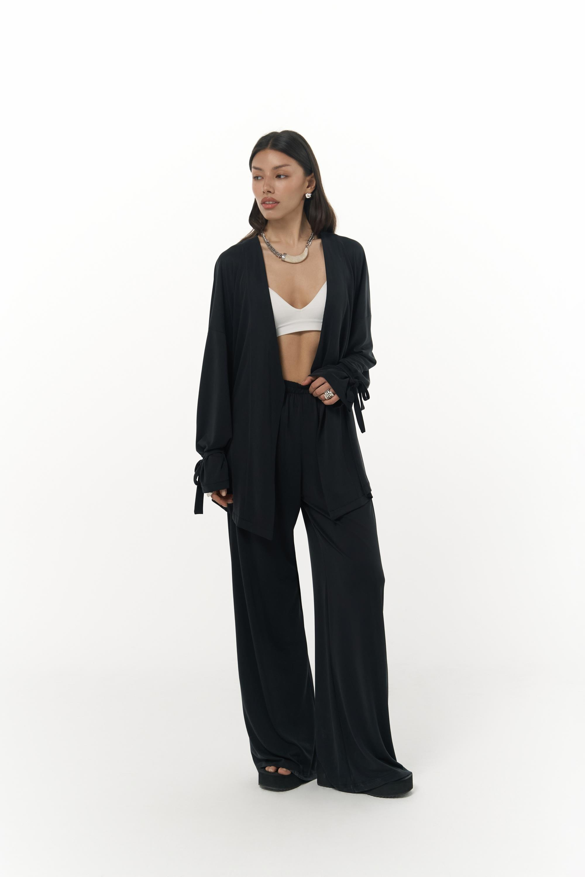 Donna Kimono Pantolon Siyah Takım