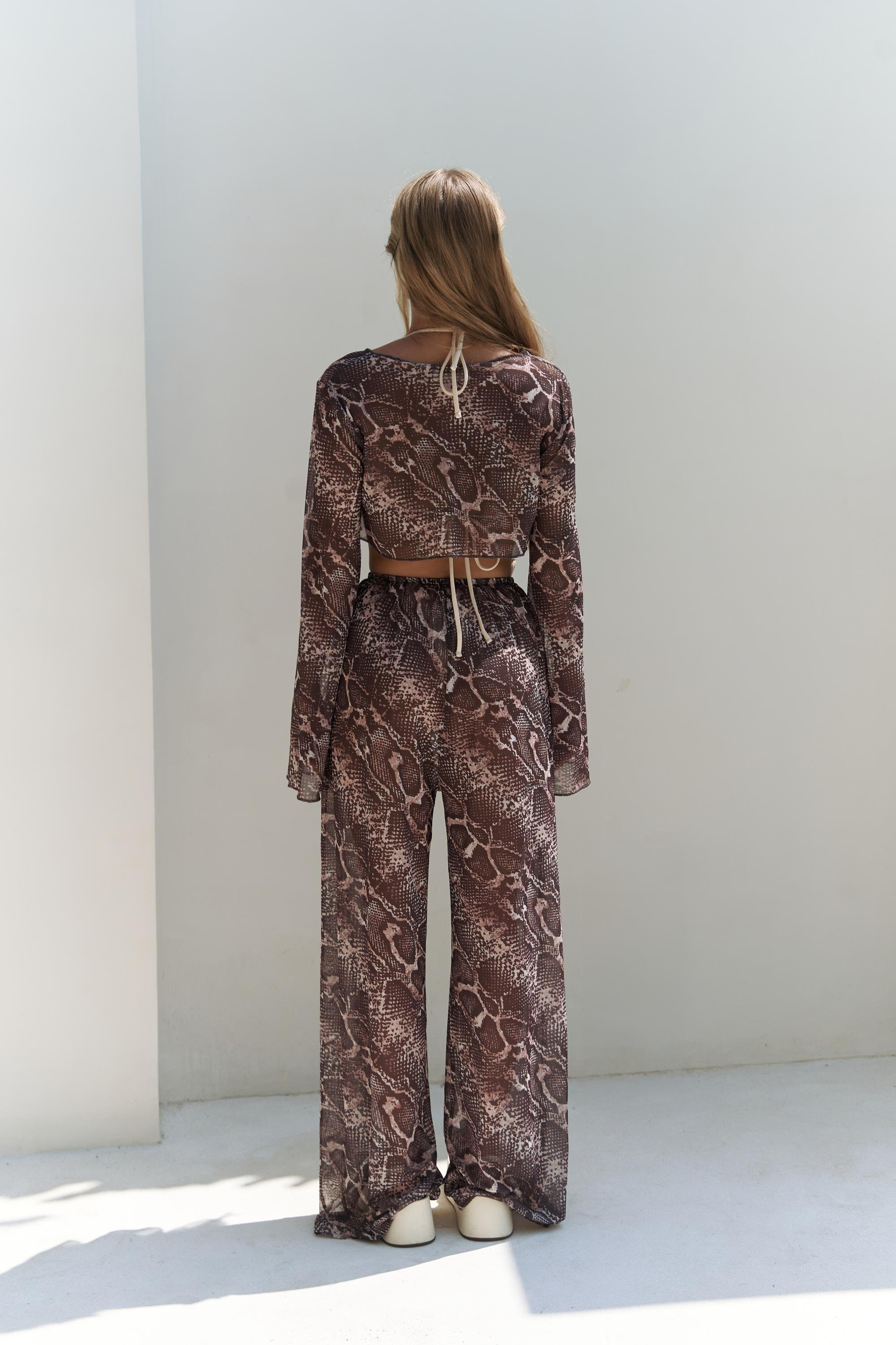 Donovarah Vizon Crop Pantolon Takım