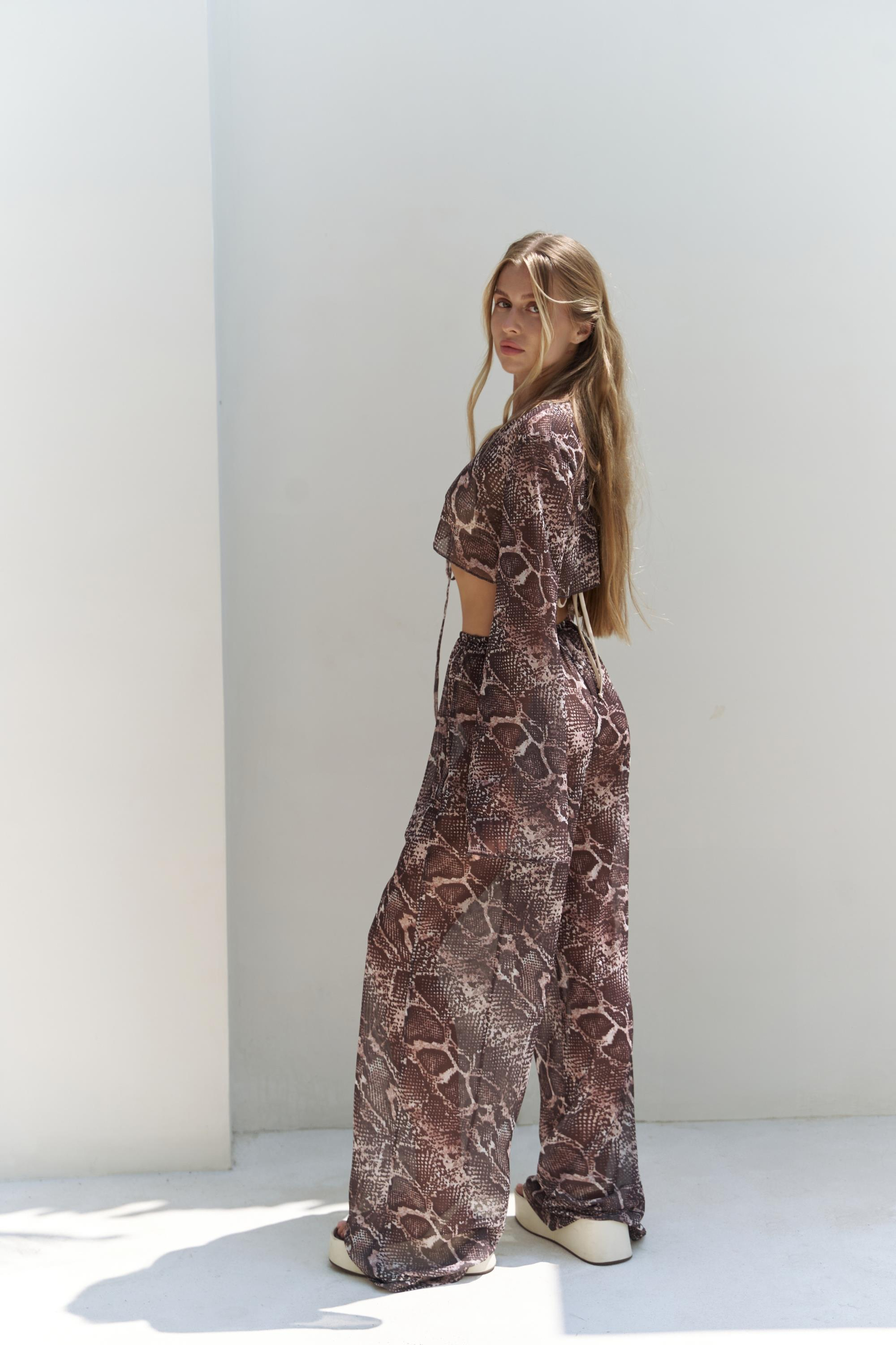 Donovarah Vizon Crop Pantolon Takım