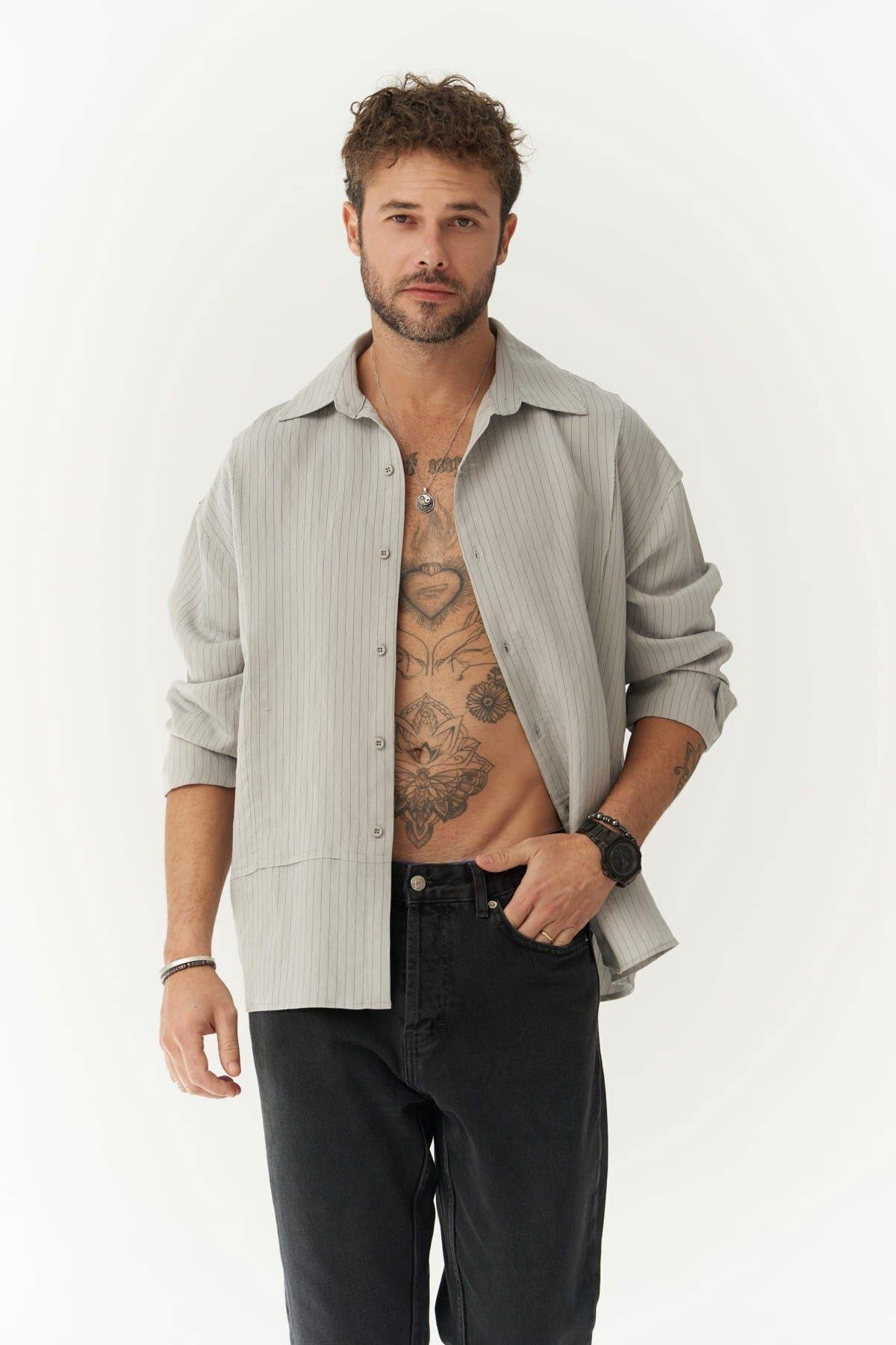 Dylan Men's Gray Shirt   