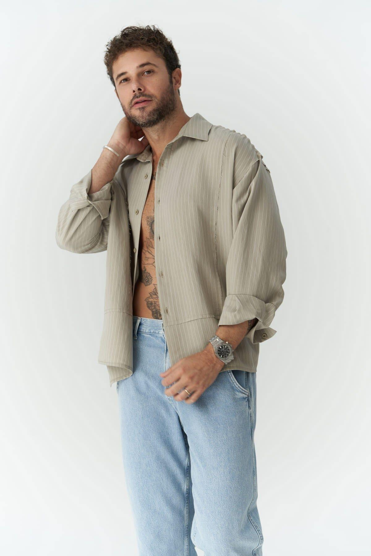 Dylan Men's Light Khaki Shirt  