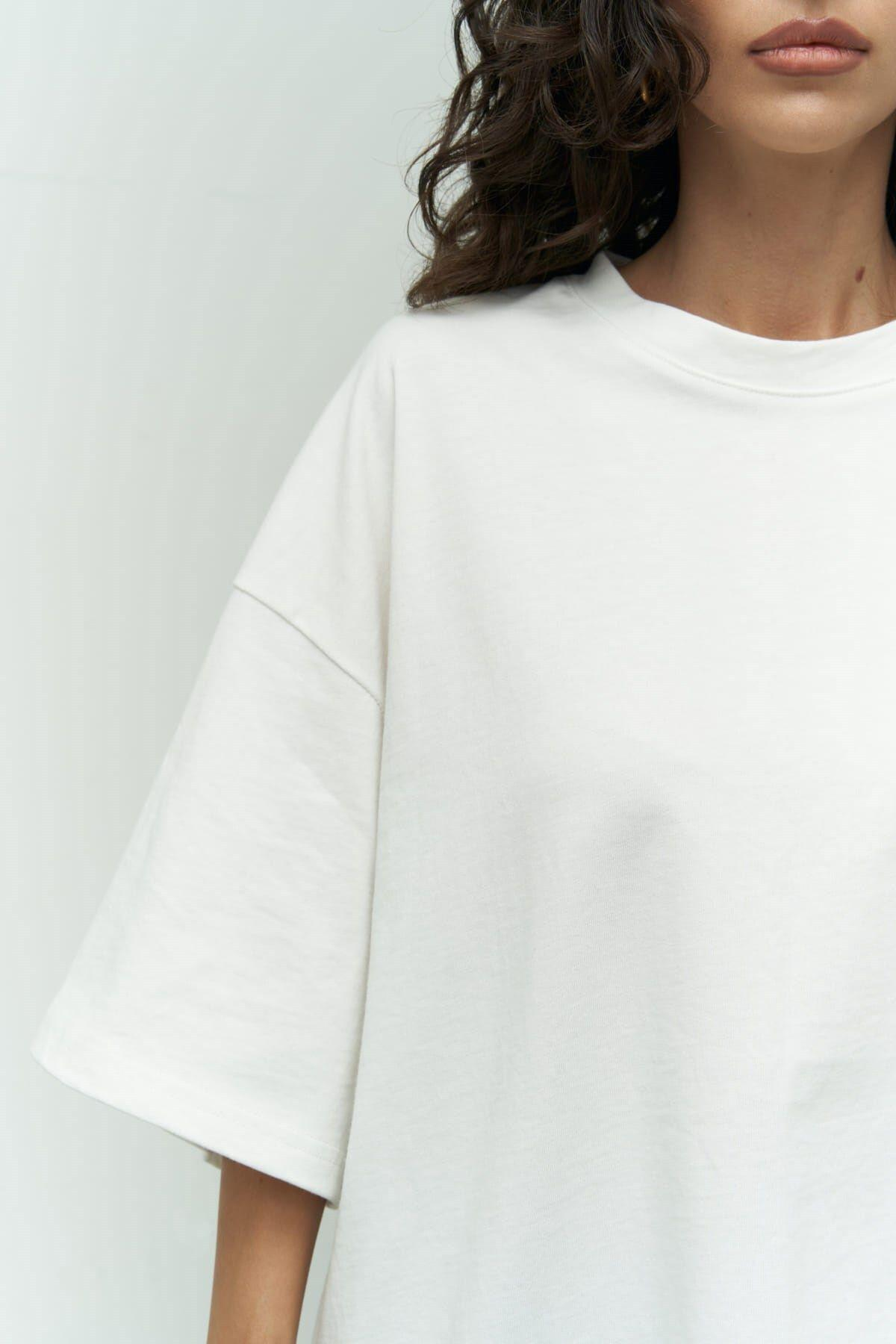 Eat Sleep Beyaz Oversize T-Shirt