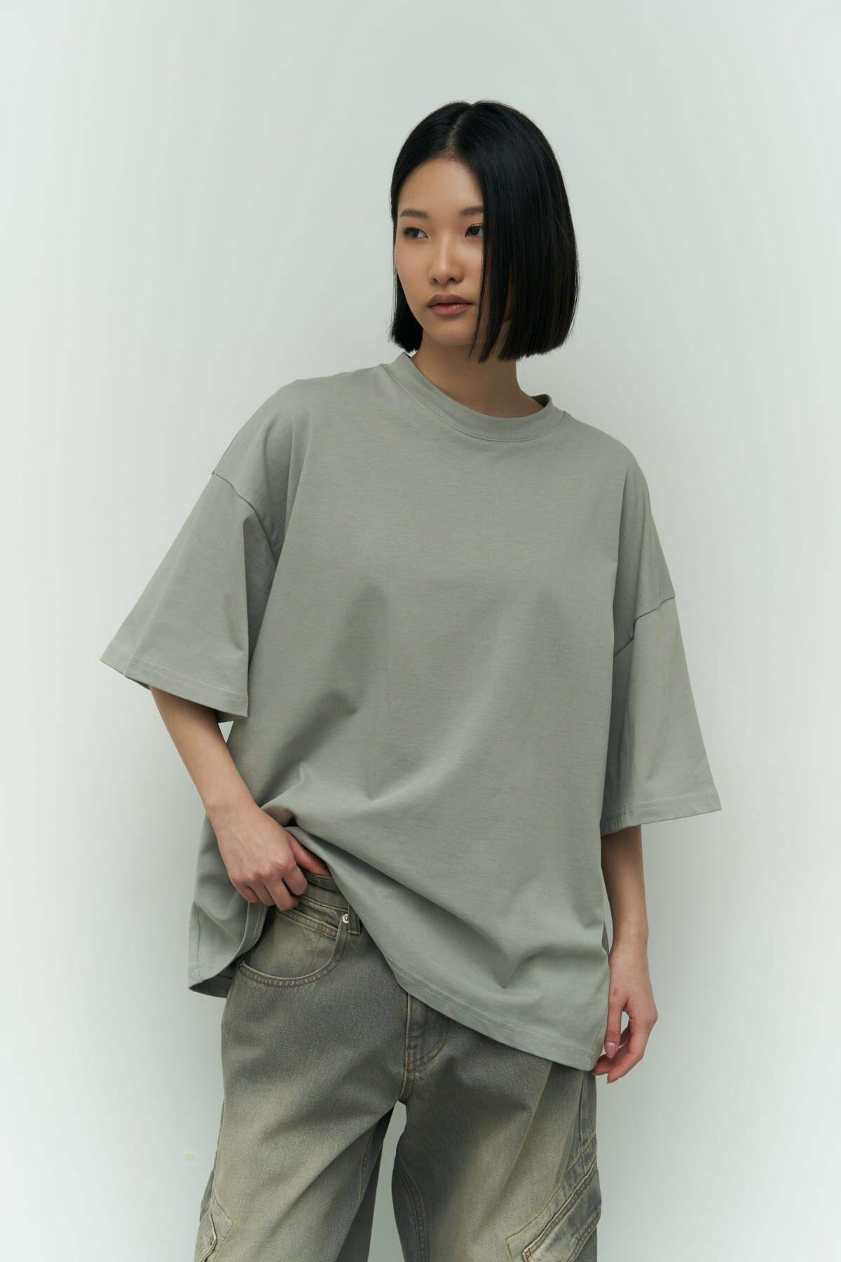 Eat Sleep Gray Oversize T-Shirt