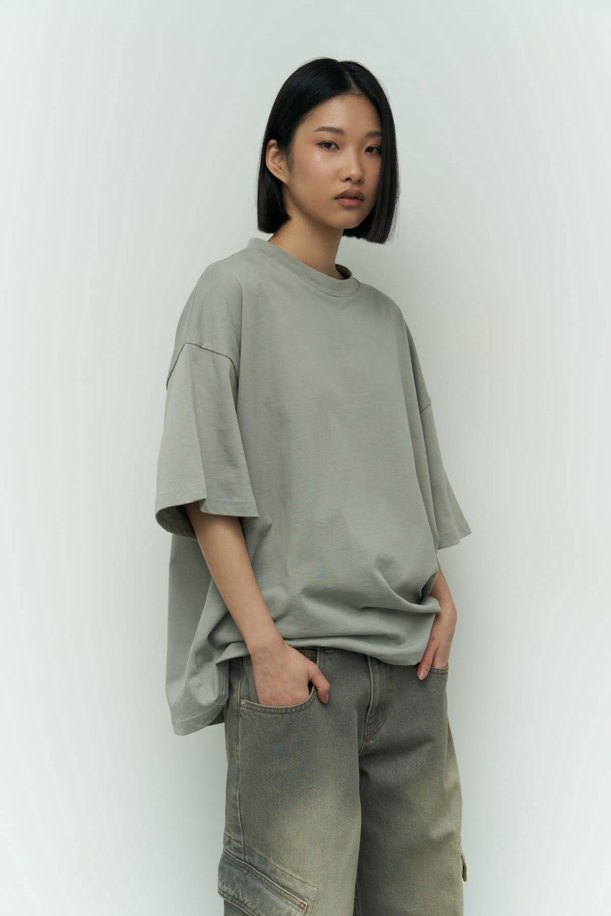 Eat Sleep Gray Oversize T-Shirt