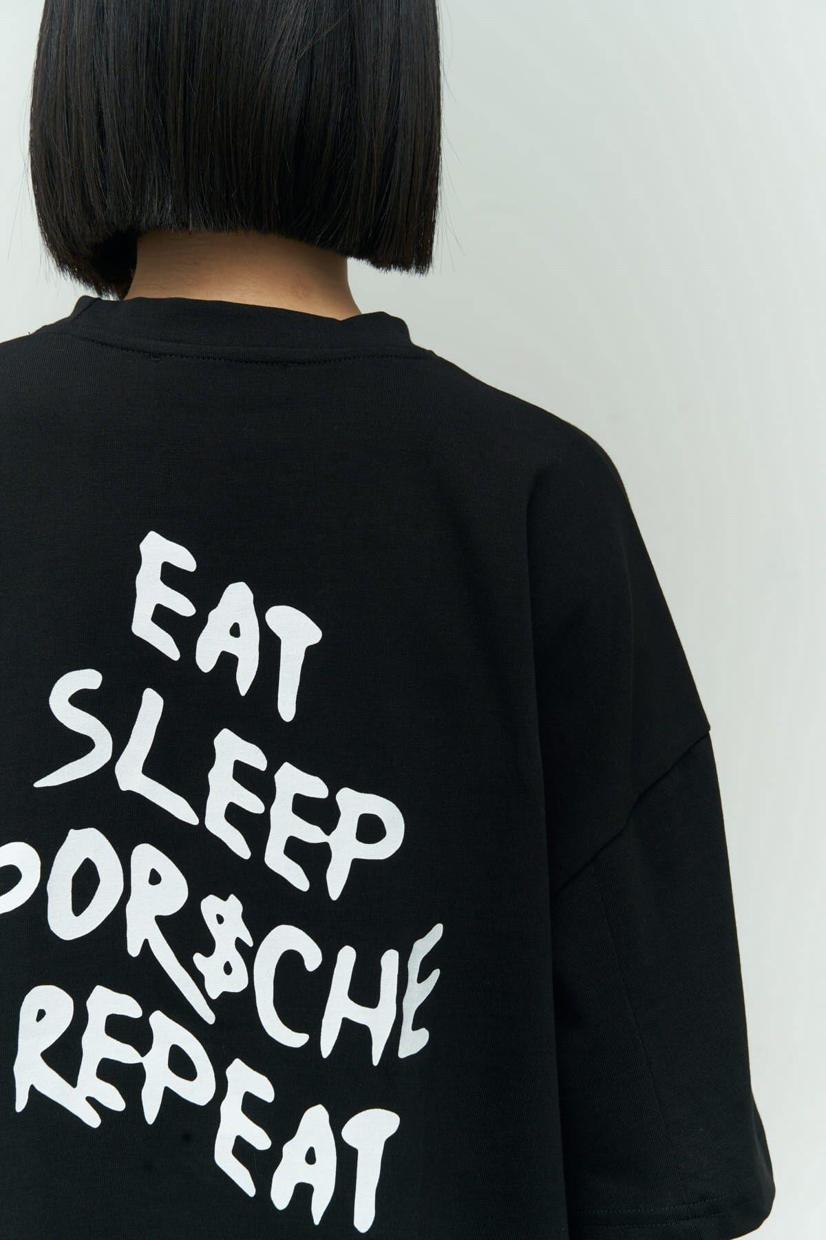 Eat Sleep Black Oversize T-Shirt