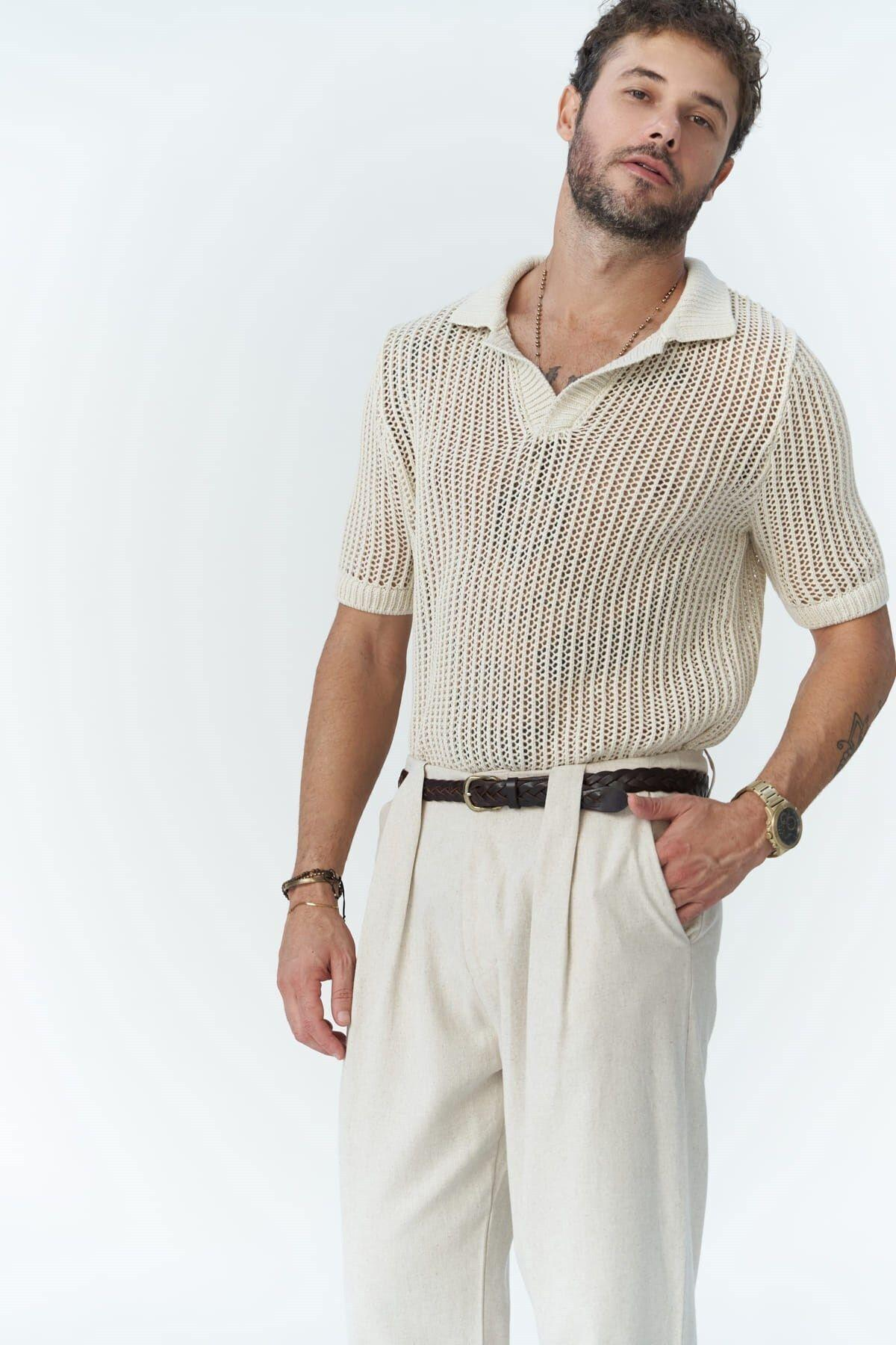 Elliot Men's Beige Trousers