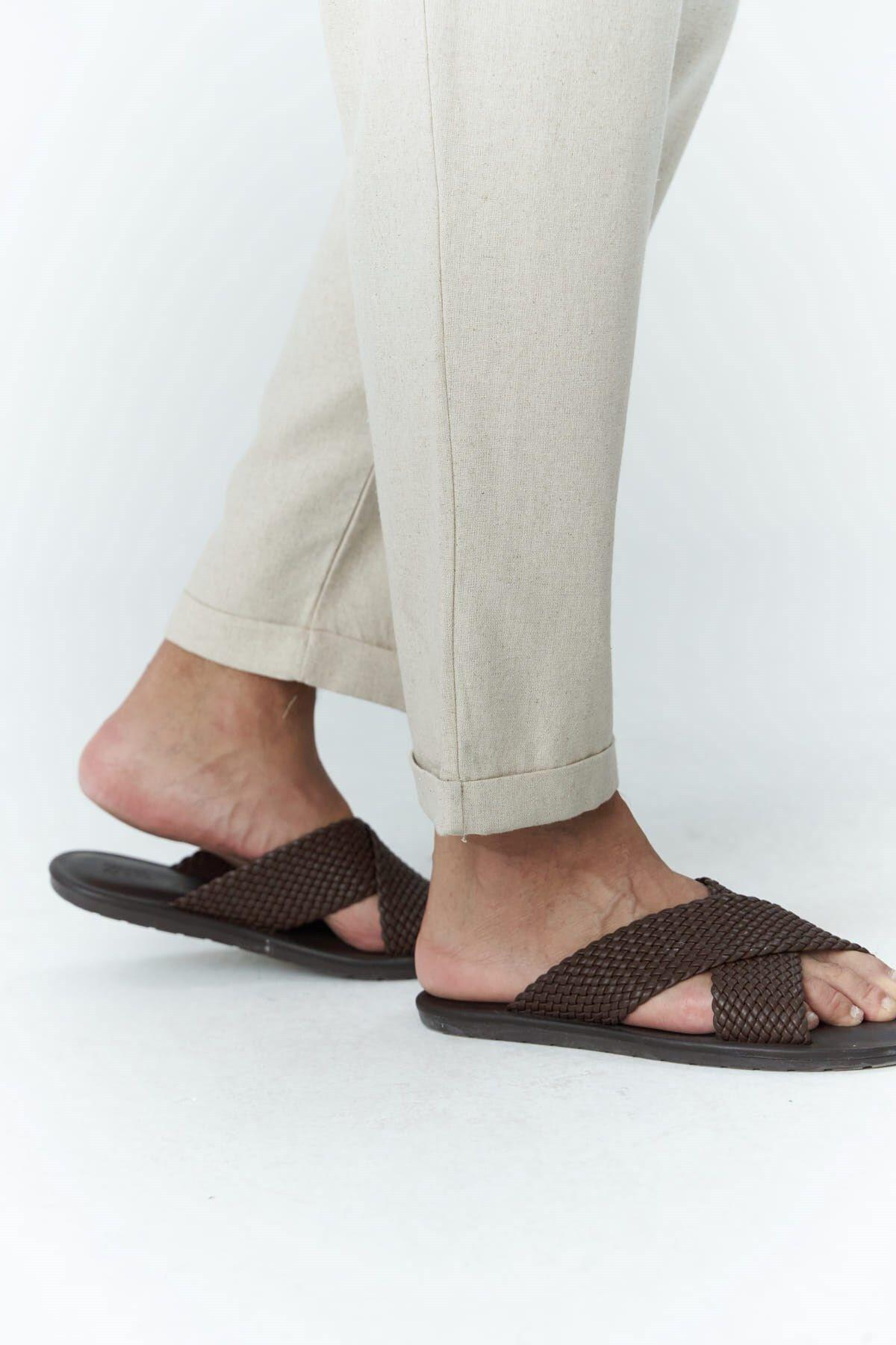 Elliot Men's Beige Trousers