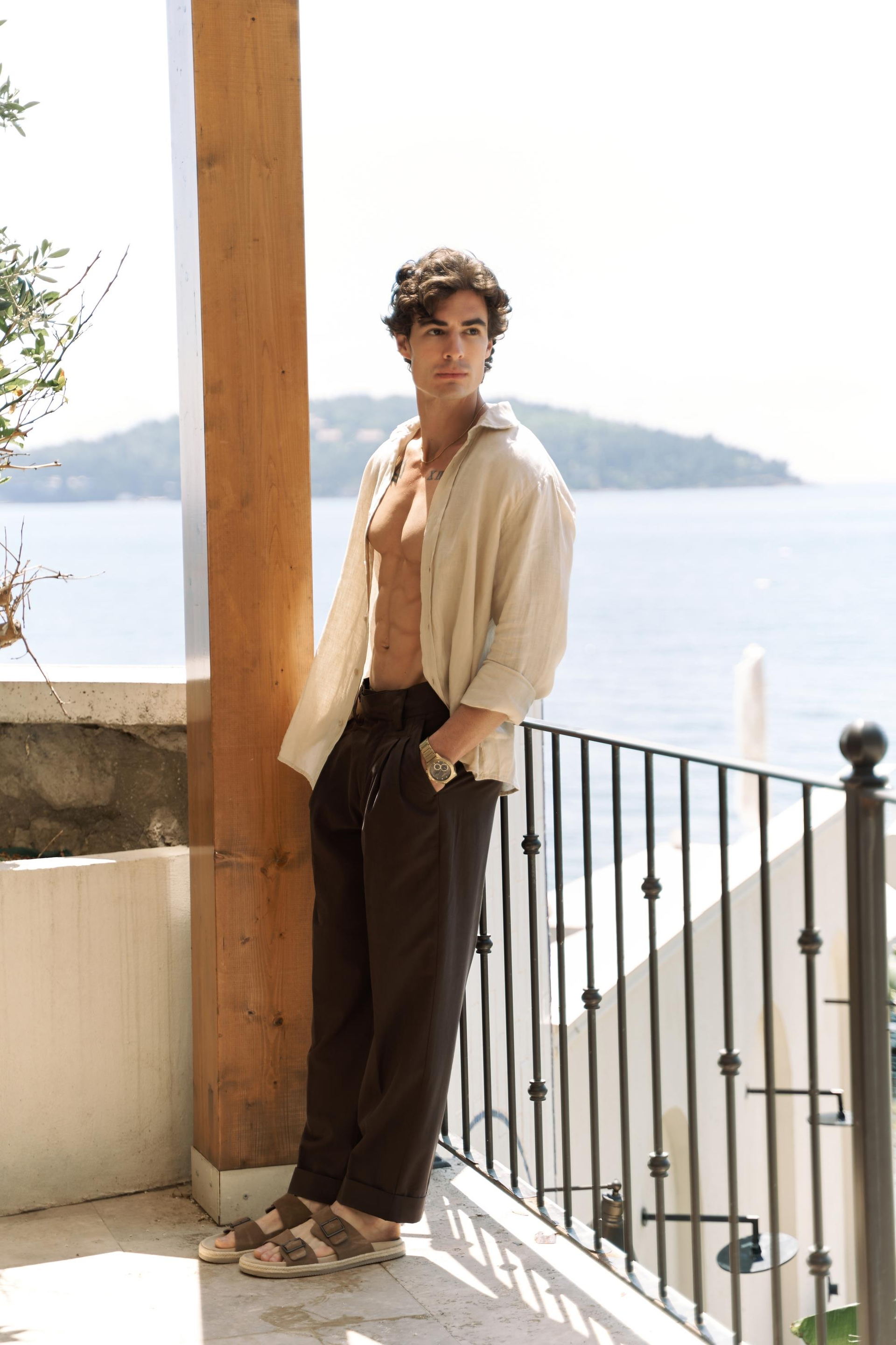 Enrico Kemer Detay Kahve Erkek Pantolon