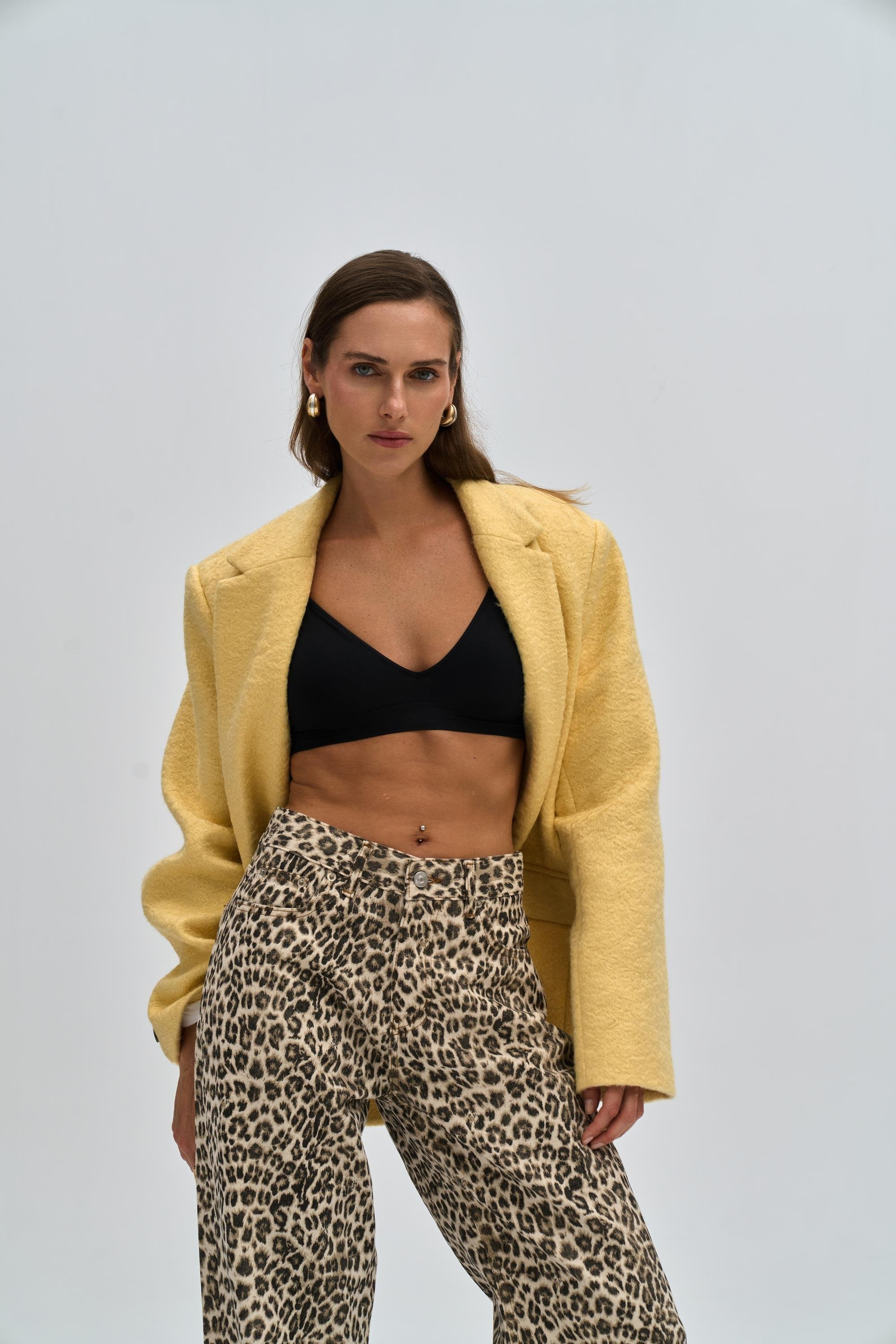 Enzo Sarı Blazer Ceket