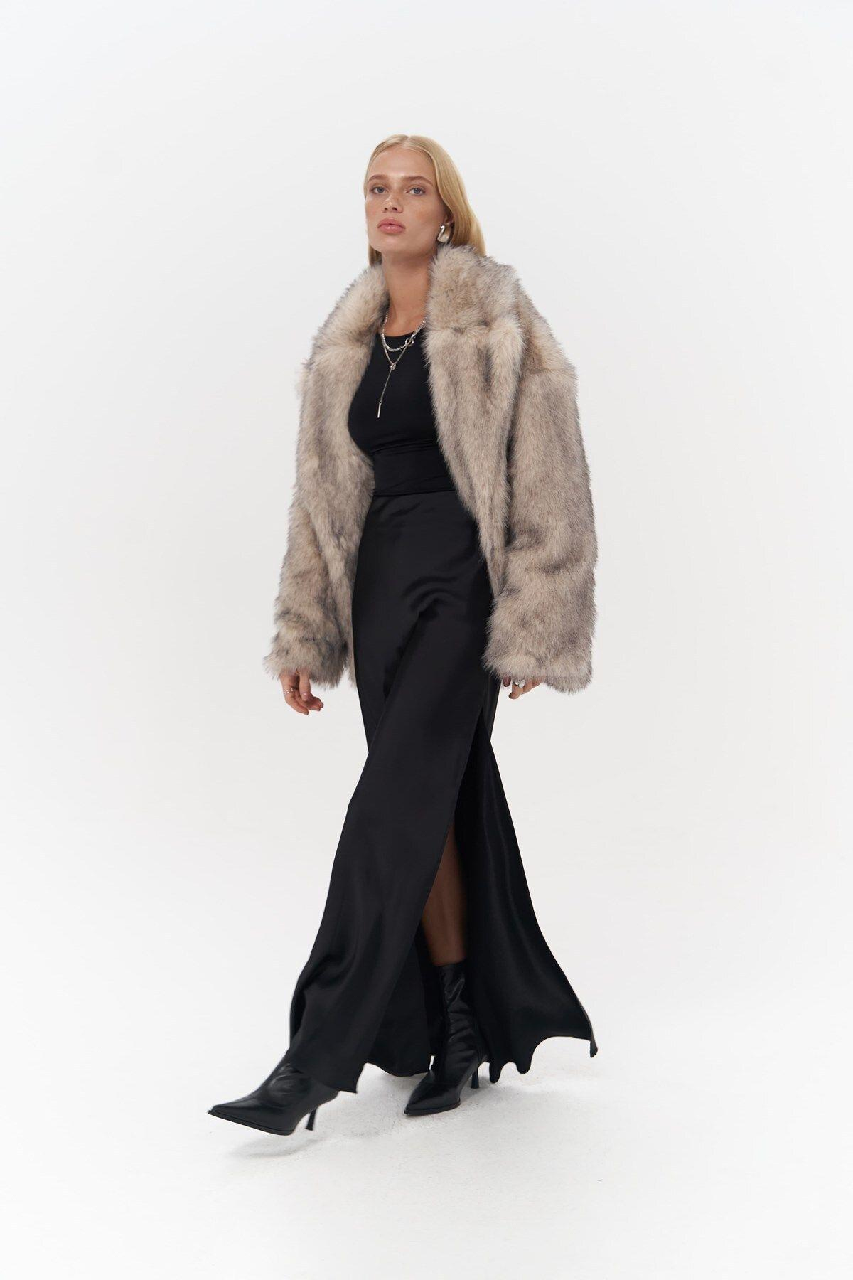 Etenia Bej Kürk Blazer
