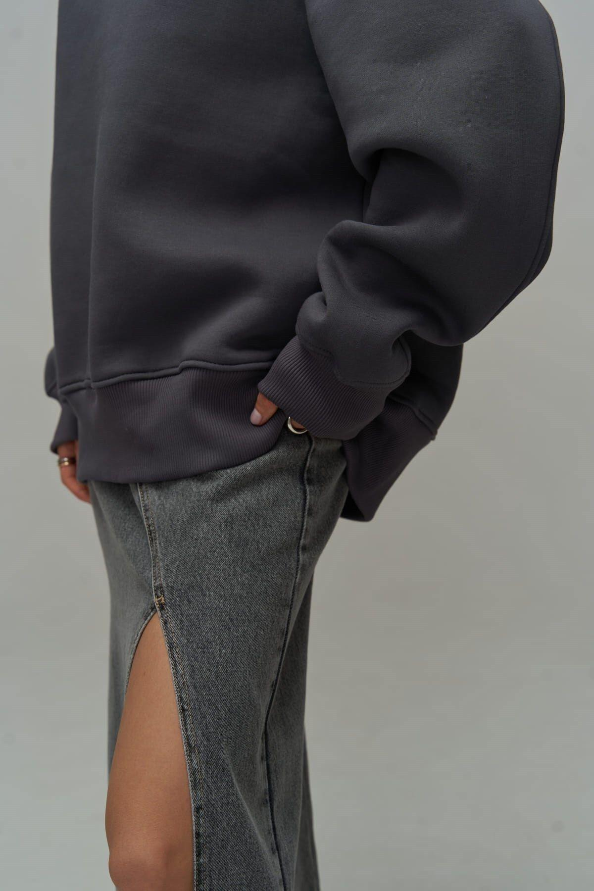 Fear Less Anthracite Unisex Oversize Sweatshirt