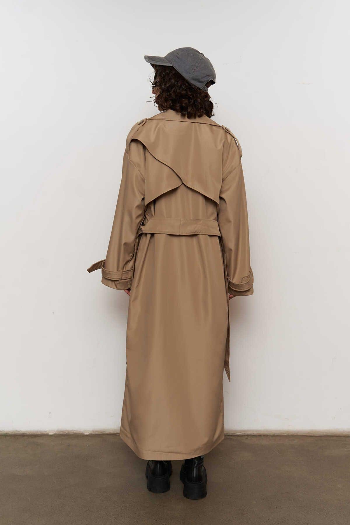 Femme Bej Oversize Trençkot