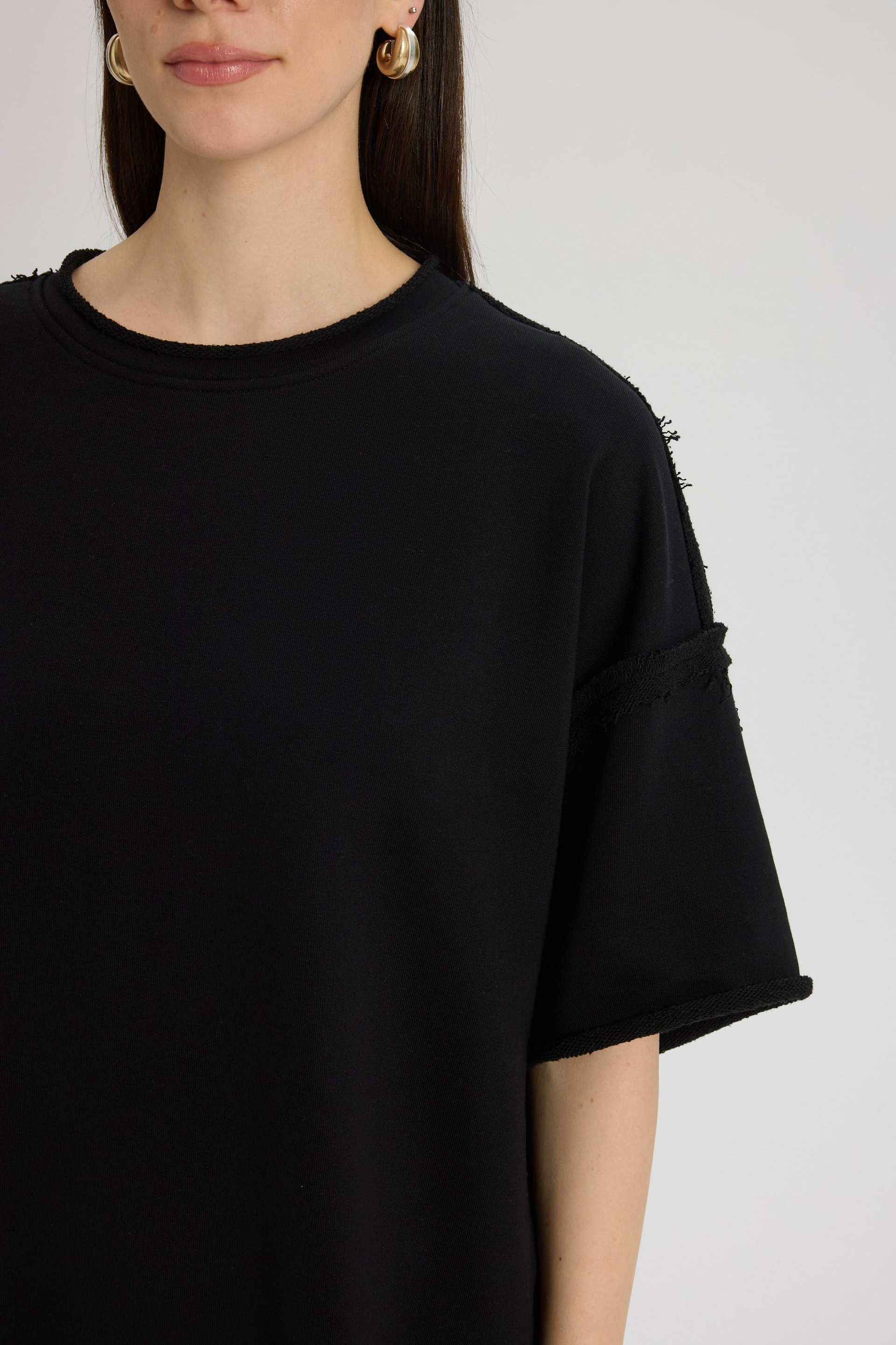 Flex Siyah Oversize T-Shirt Eşofman Takım