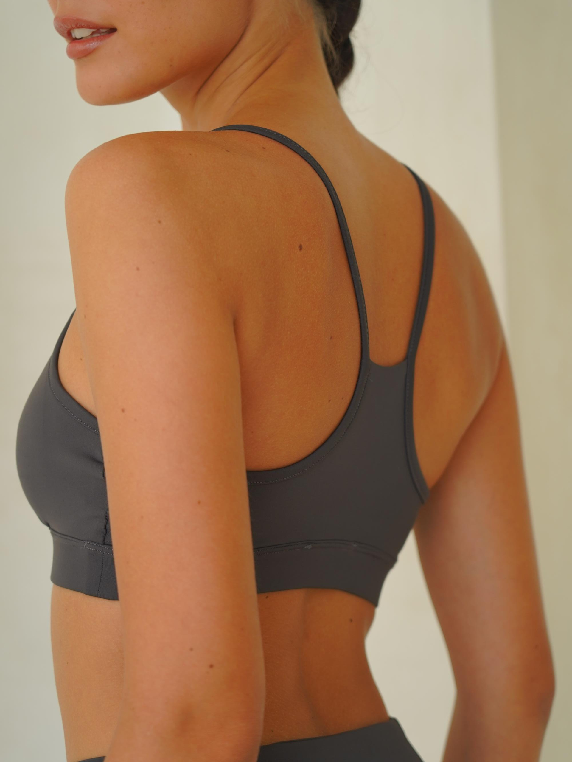 Fold Kaplı Spor Siyah Crop