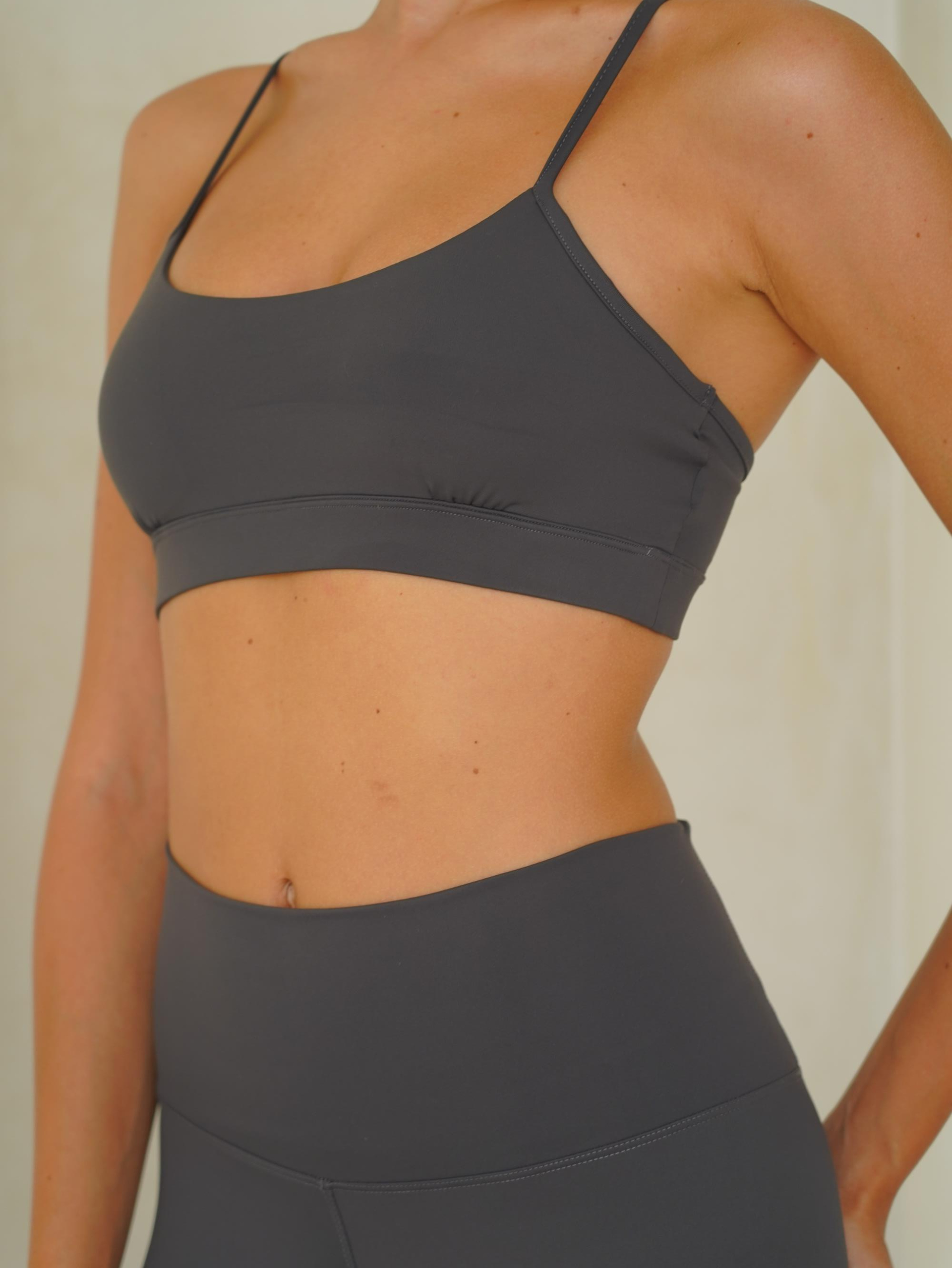 Fold Kaplı Spor Siyah Crop