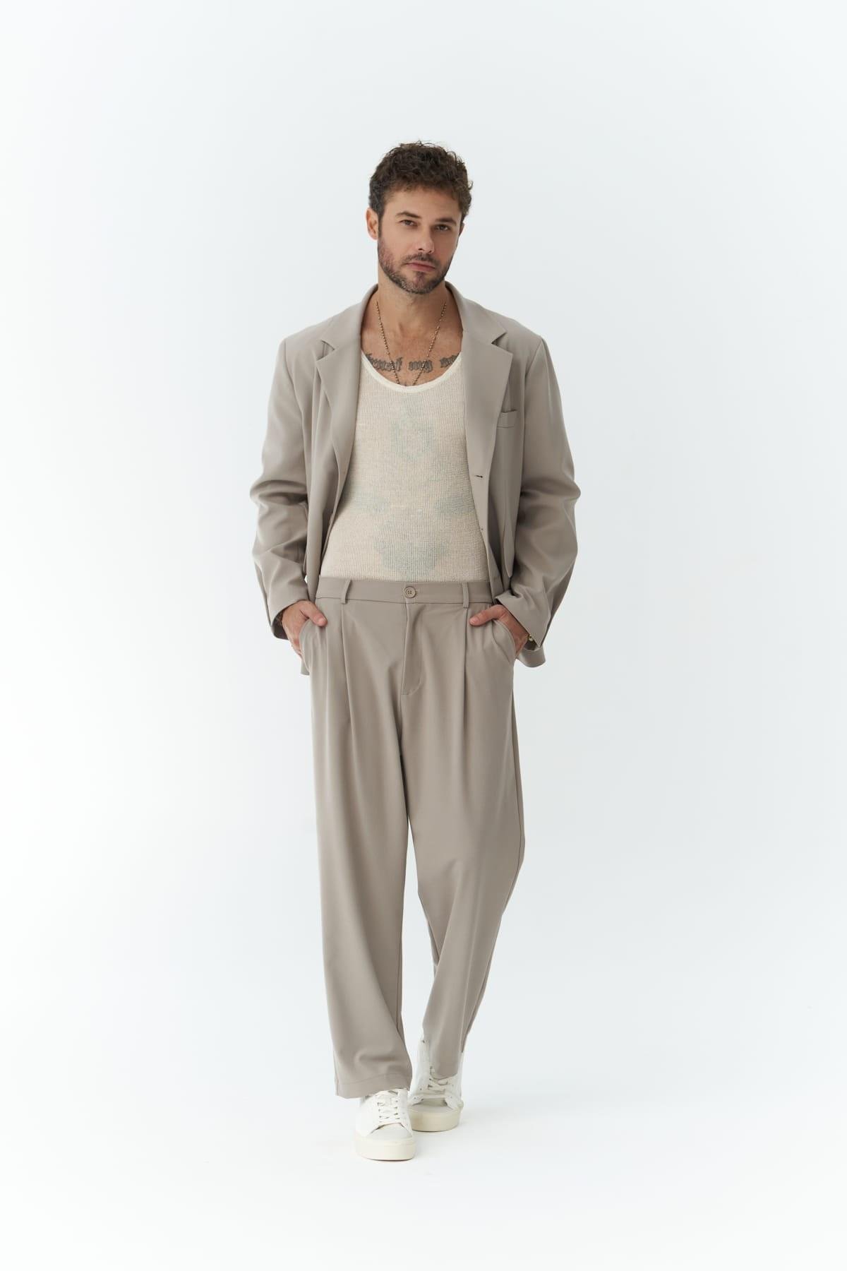 Gabriel Gri Erkek Ceket Pantolon Takım