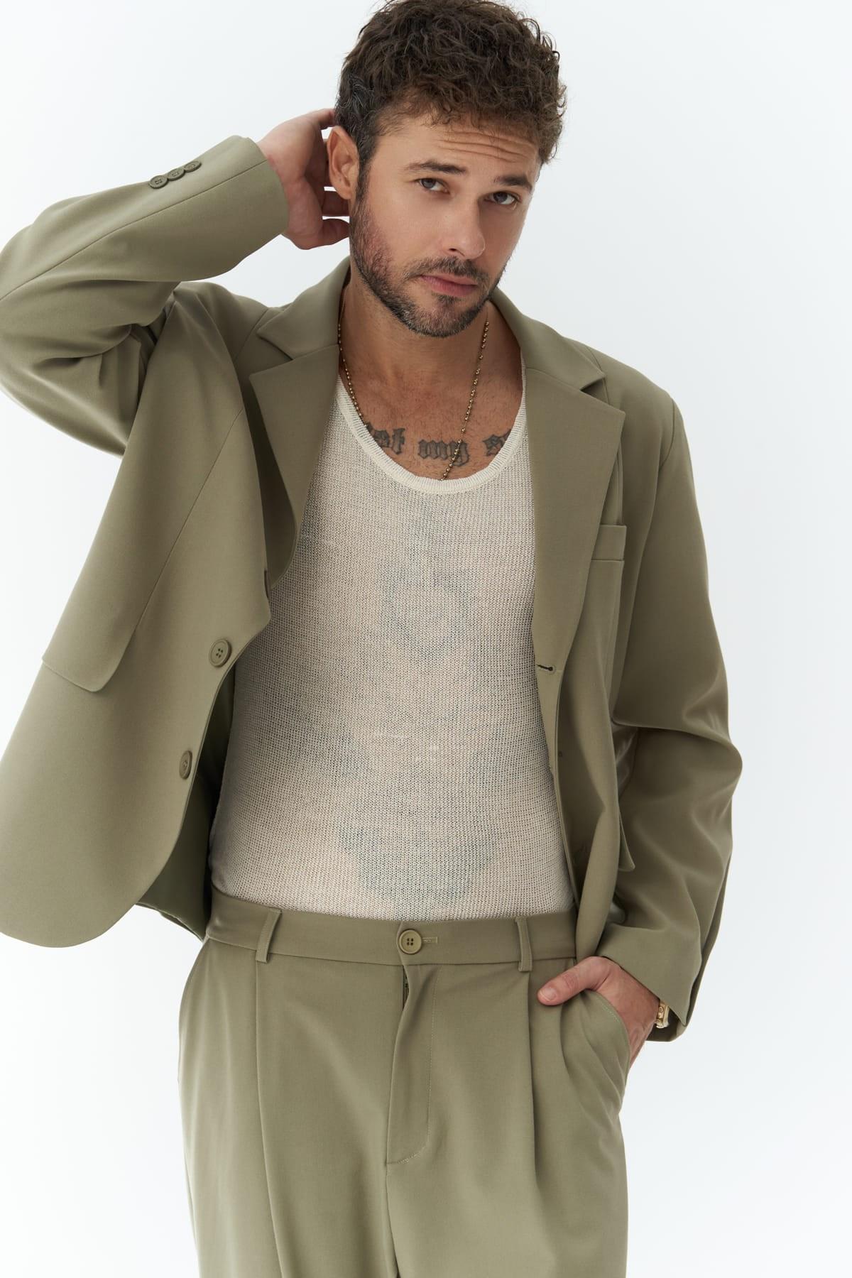 Gabriel Men's Khaki Suit