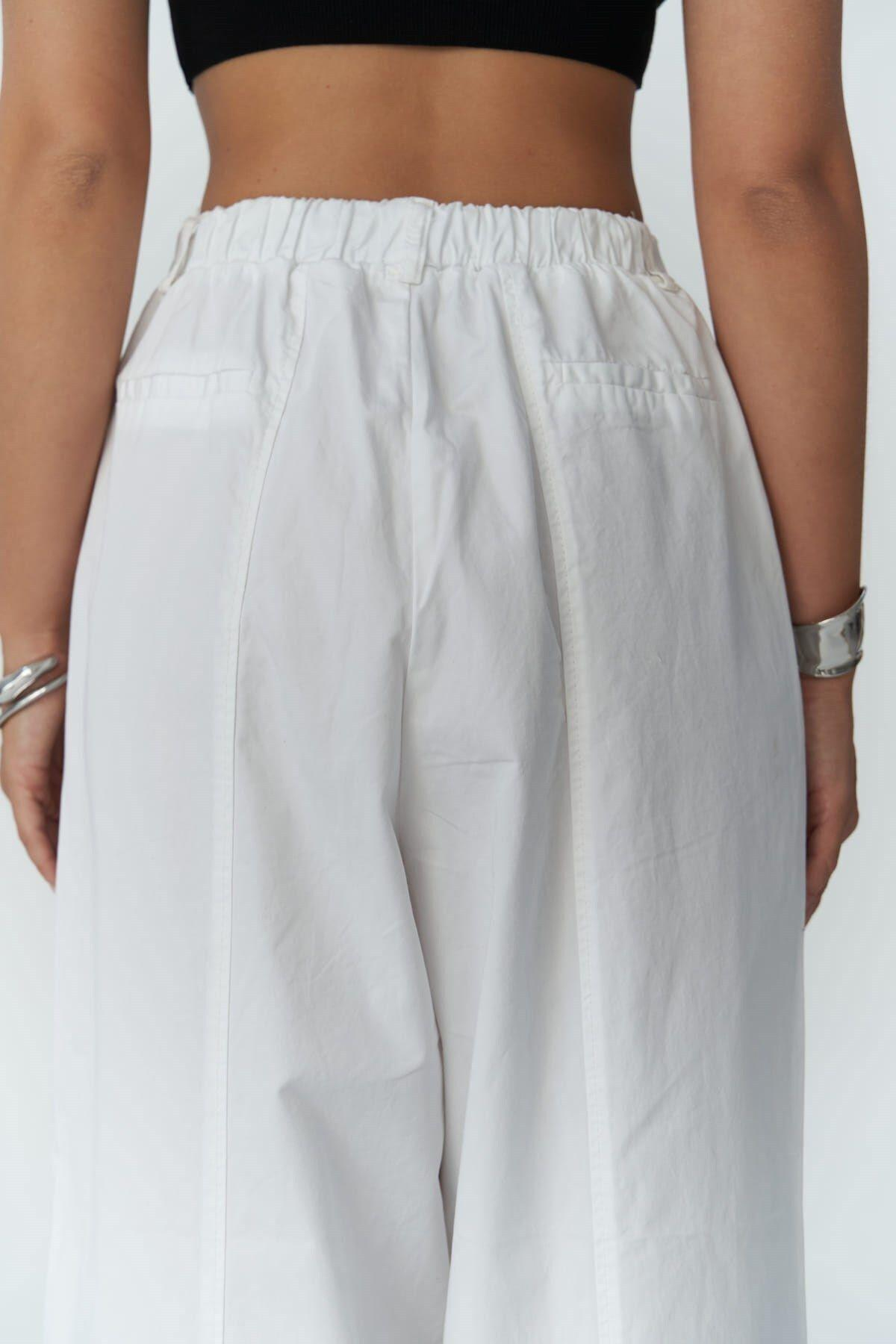 Gael White Loose Trousers