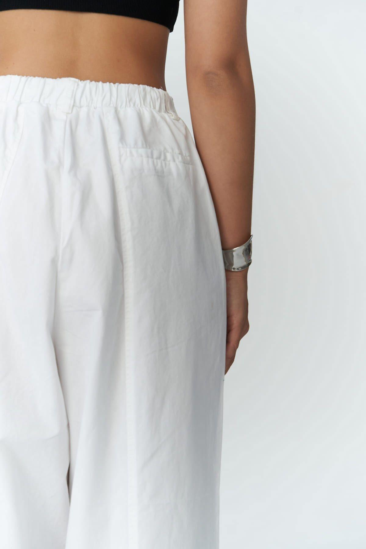 Gael White Loose Trousers