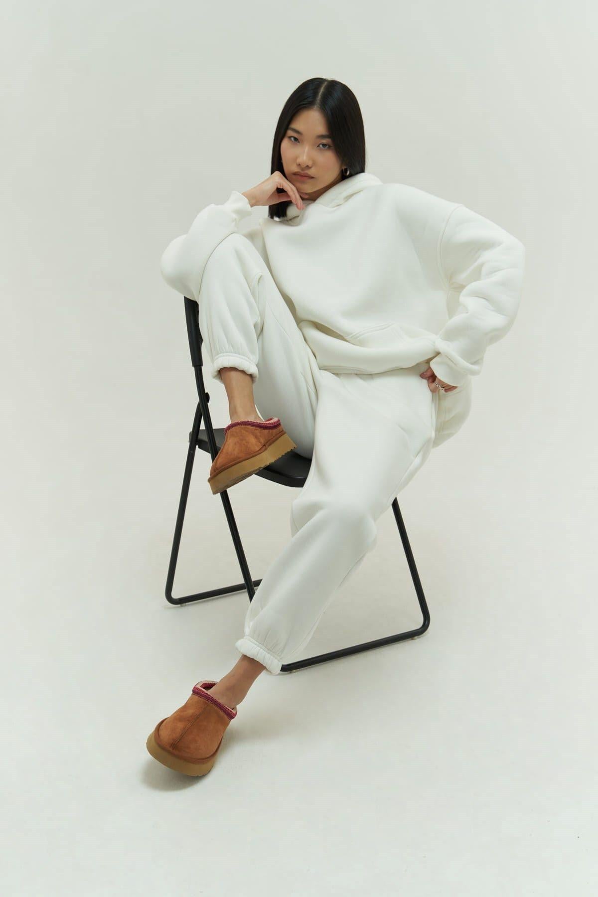 Mai Collection Gambol White Oversize Tracksuit