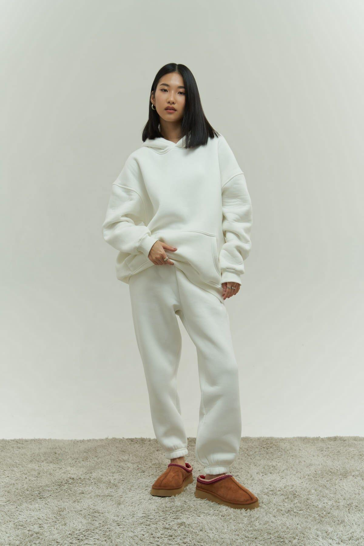 Mai Collection Gambol White Oversize Tracksuit