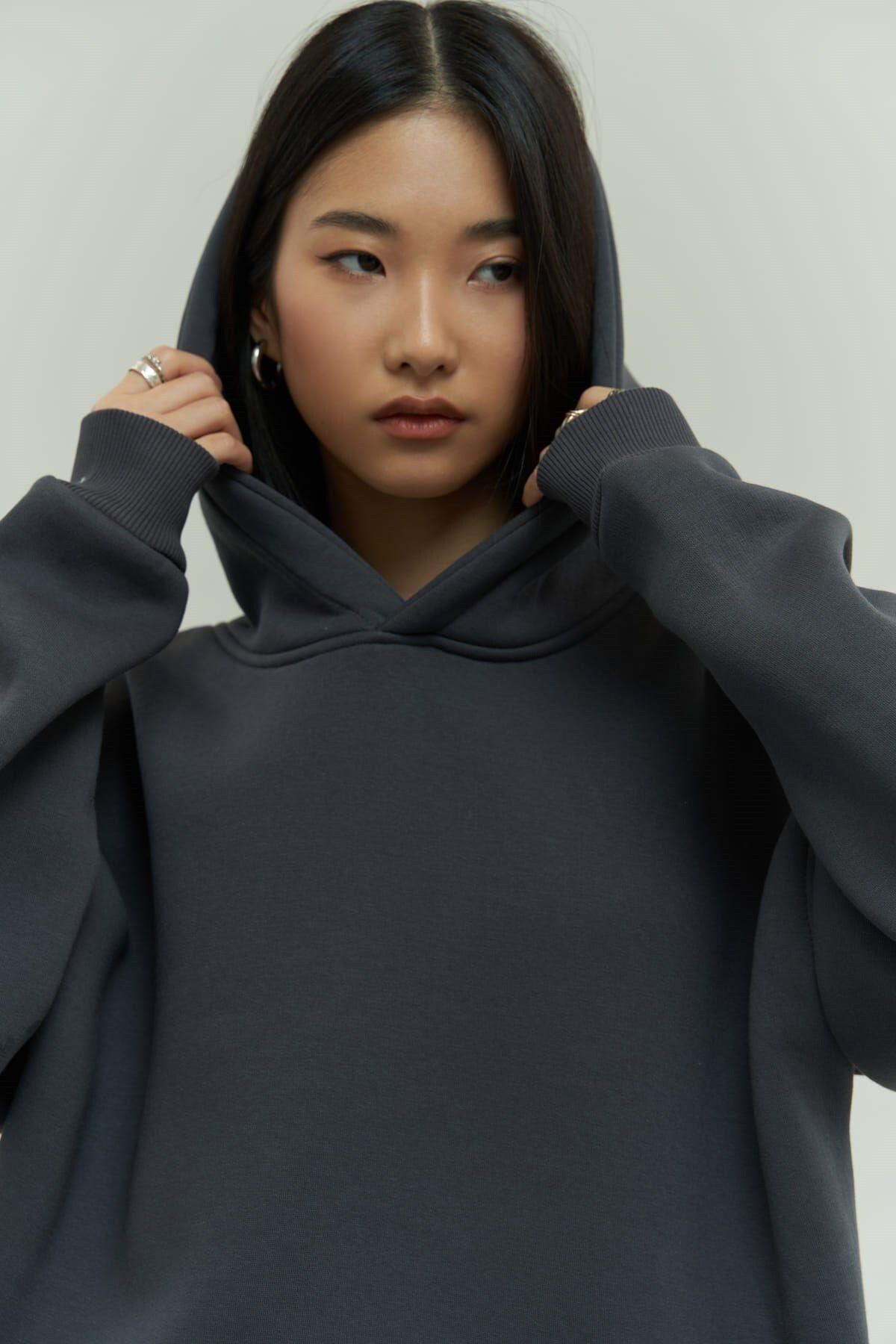 Mai Collection Gambol Dark Gray Oversize Tracksuit