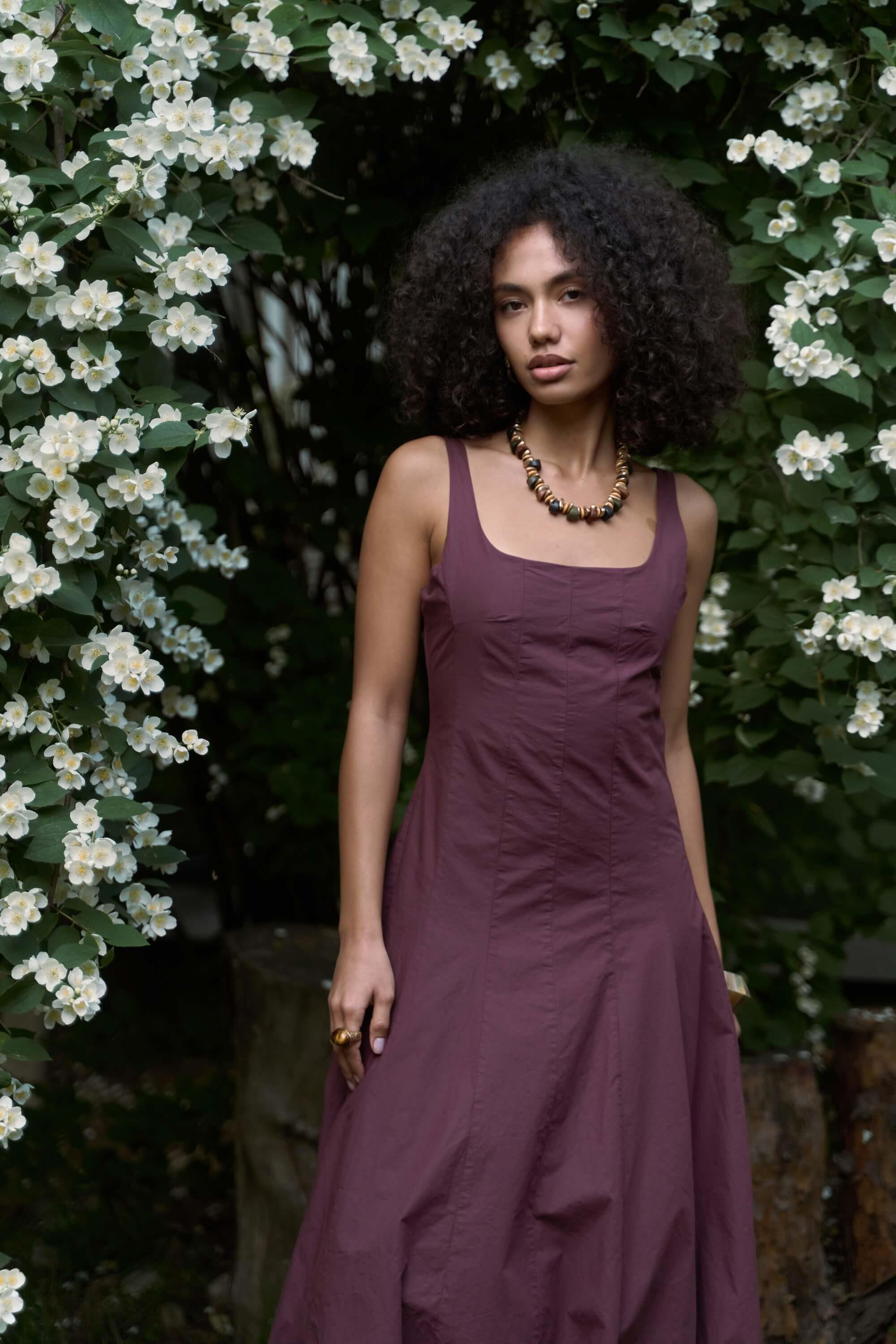 Garda Uzun Bordo Balon Elbise